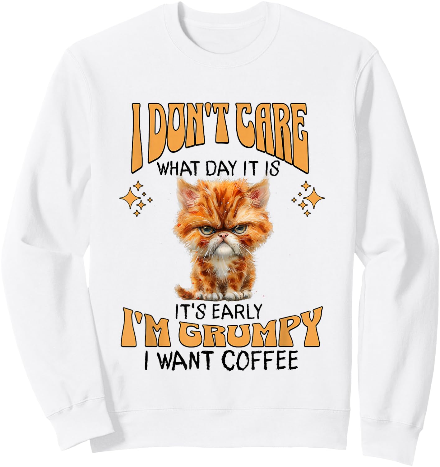 I Want Coffee Sweatshirt - Sweatshirt | White