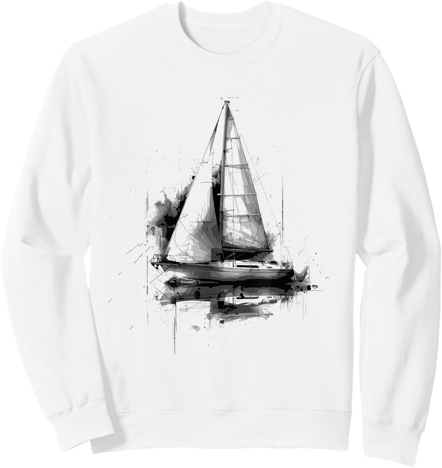 Sailboat Sailing Sailing Race Sweatshirt - Sweatshirt | White