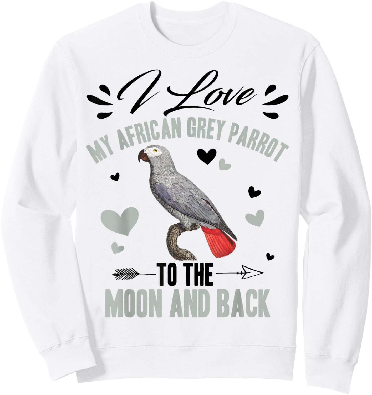 Parrot Cage Accessories African Grey Parrot Food Sweatshirt - Sweatshirt | White