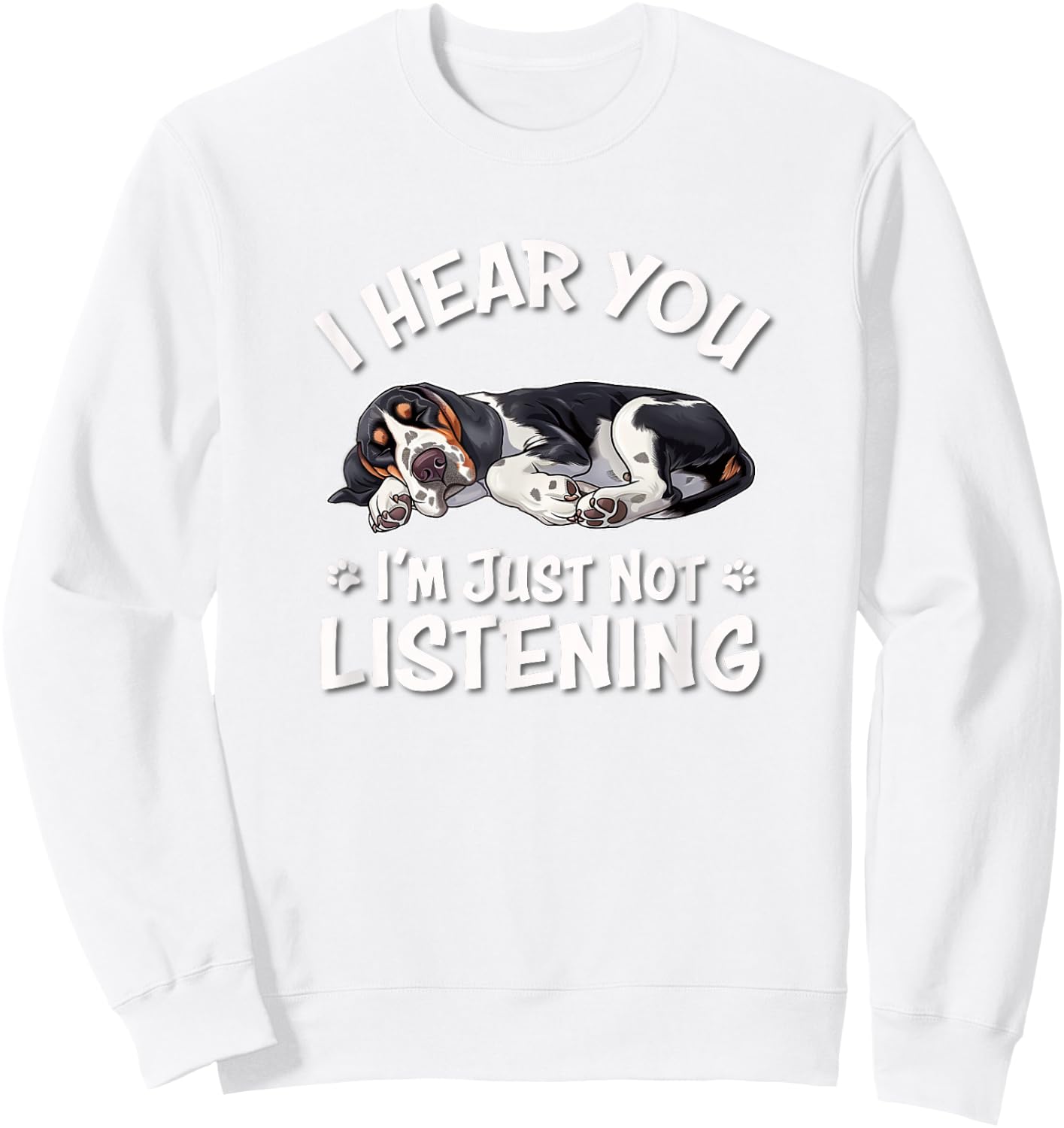 Funny Hear You Not Listening Bluetick Coonhound Lover Sweatshirt - Sweatshirt | White