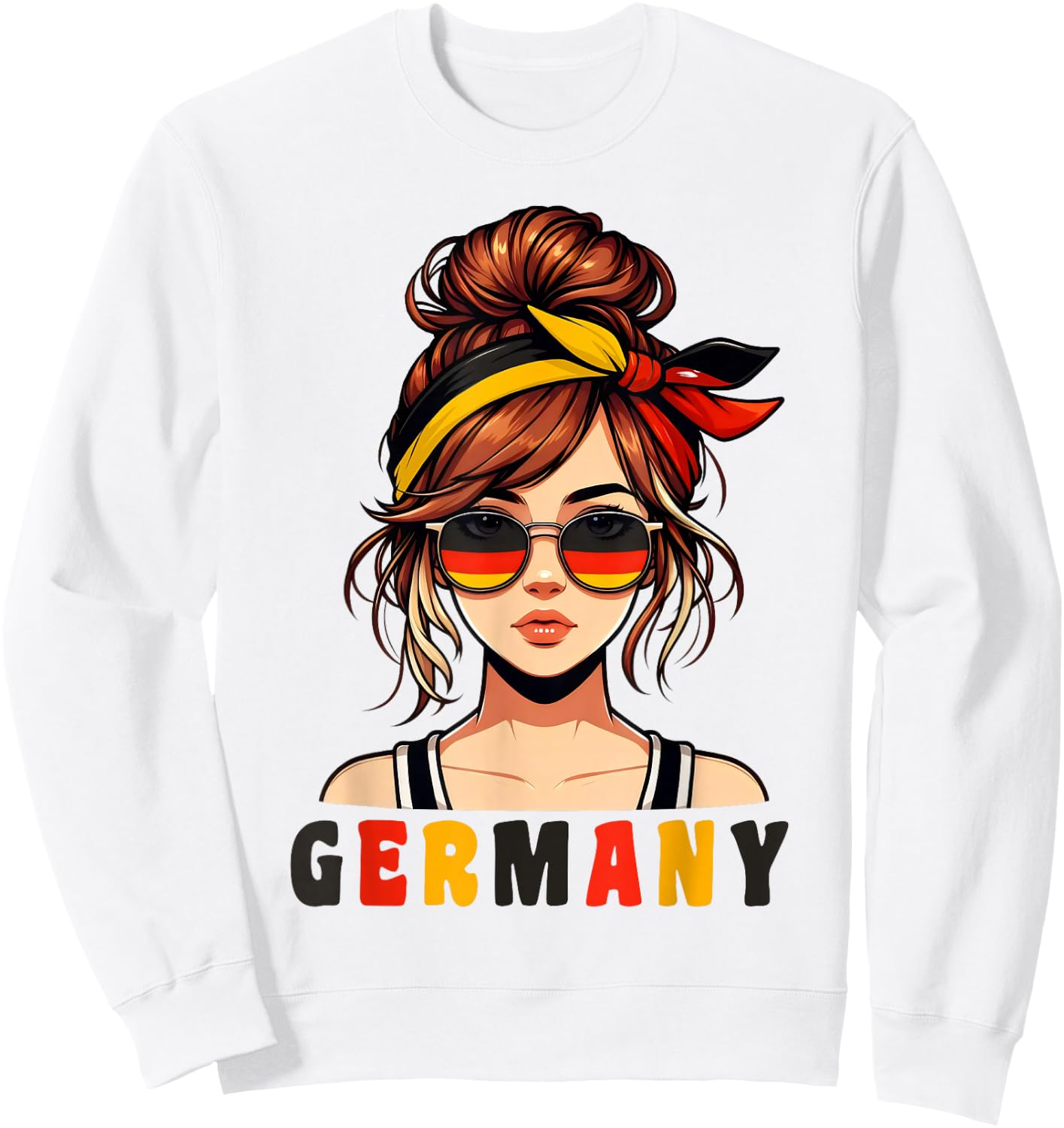 Deutschland Damen Frau Deutsch Deutsches Mädchen Damen Mädchen Sweatshirt - Sweatshirt | White