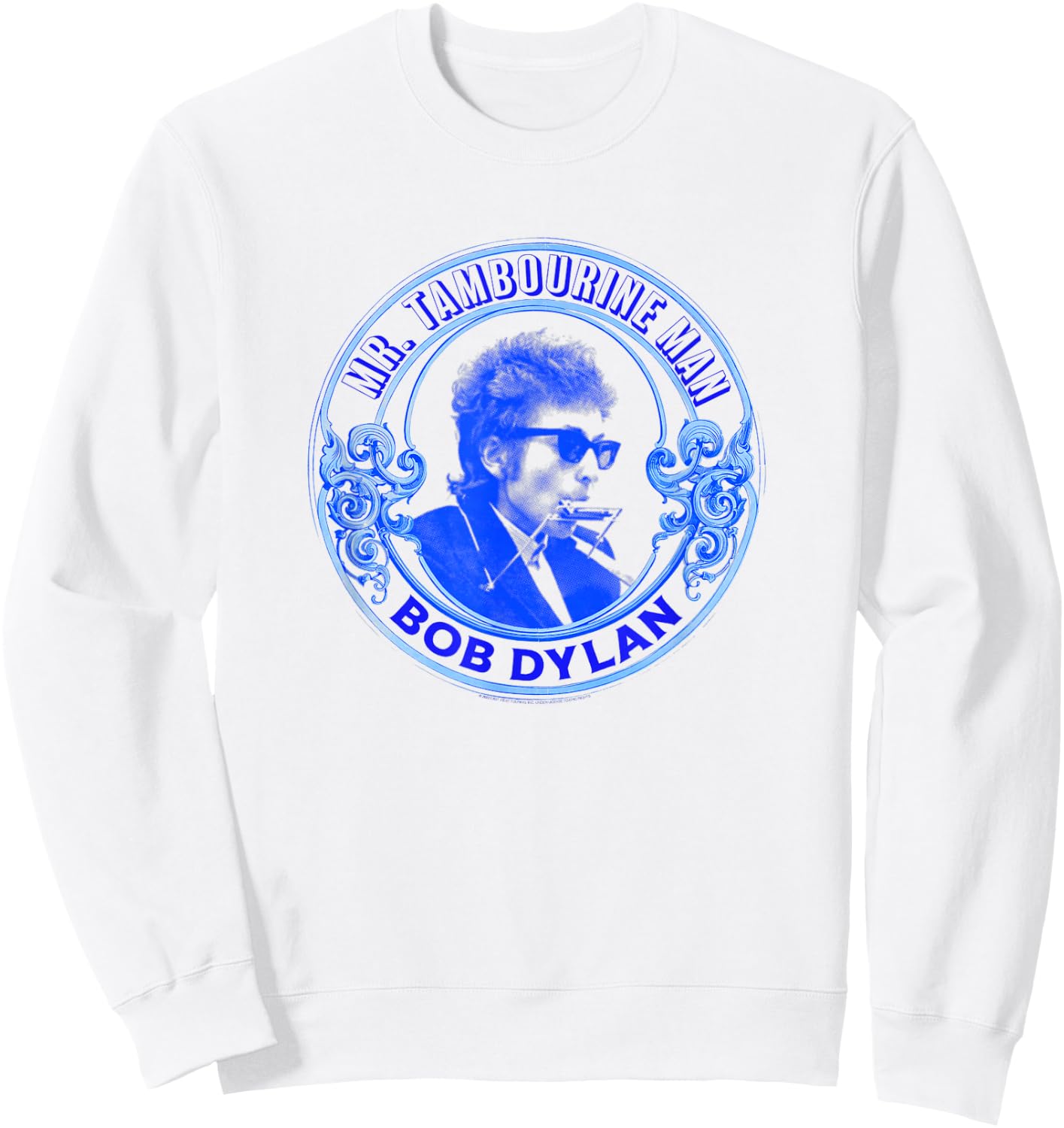 Bob Dylan Mr. Tambourine Man Official , white, S Sweatshirt - Sweatshirt | White