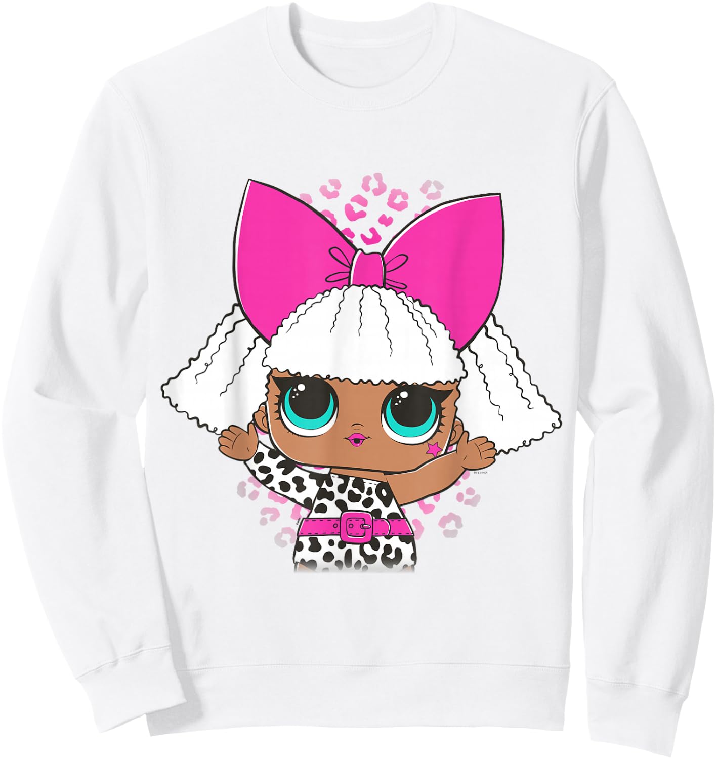 L.O.L. Surprise! Diva Cheetah Print Pink Sweatshirt - Sweatshirt | White