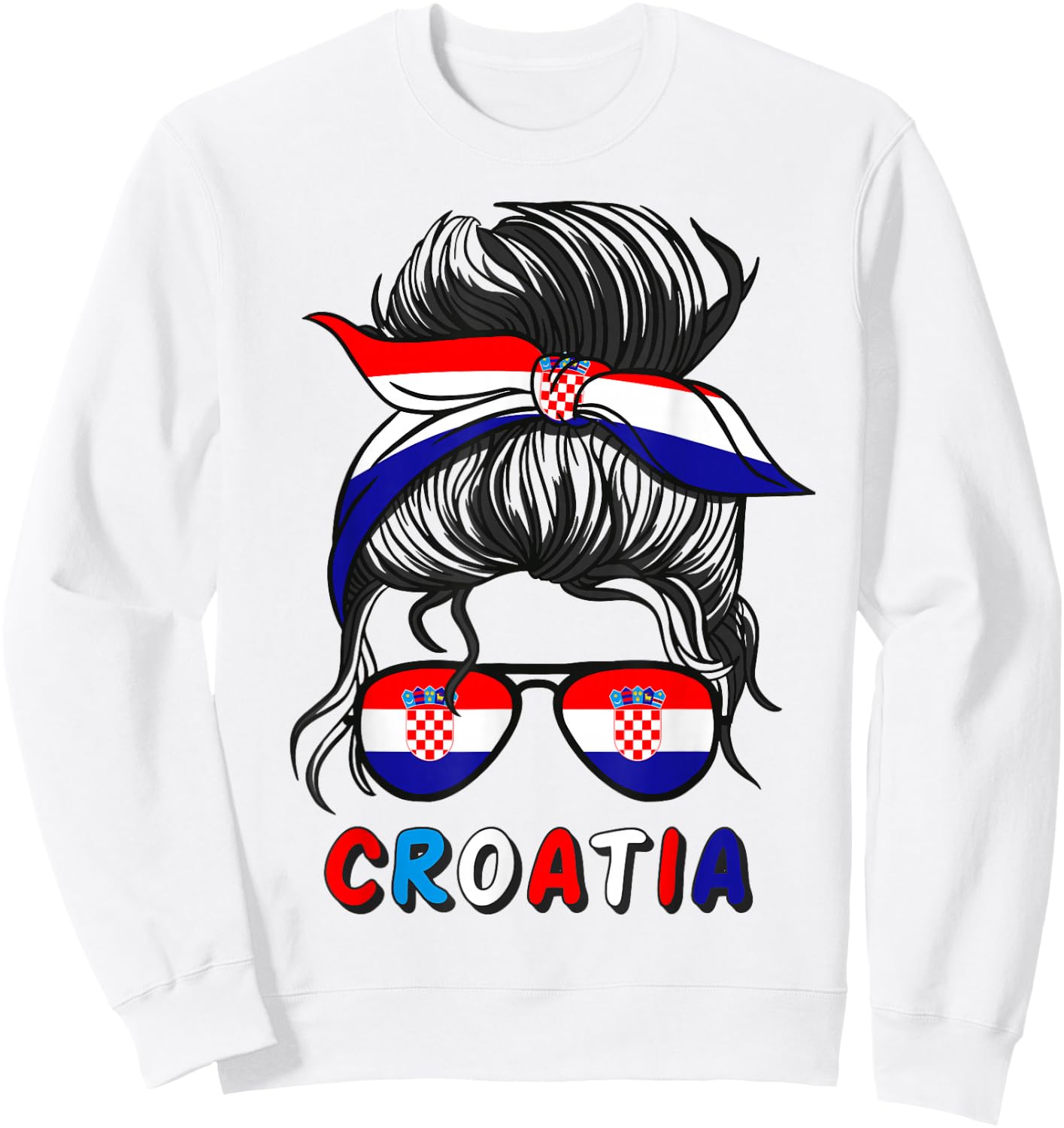 Hrvatska Kroatien Flagge Mädchen Kroatische Mädchen Kinder Sweatshirt - Sweatshirt | White