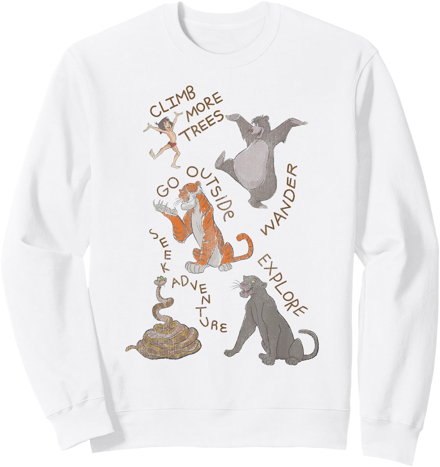 Disney The Jungle Book Inspirational Group Poster Sweatshirt - Sweatshirt | White