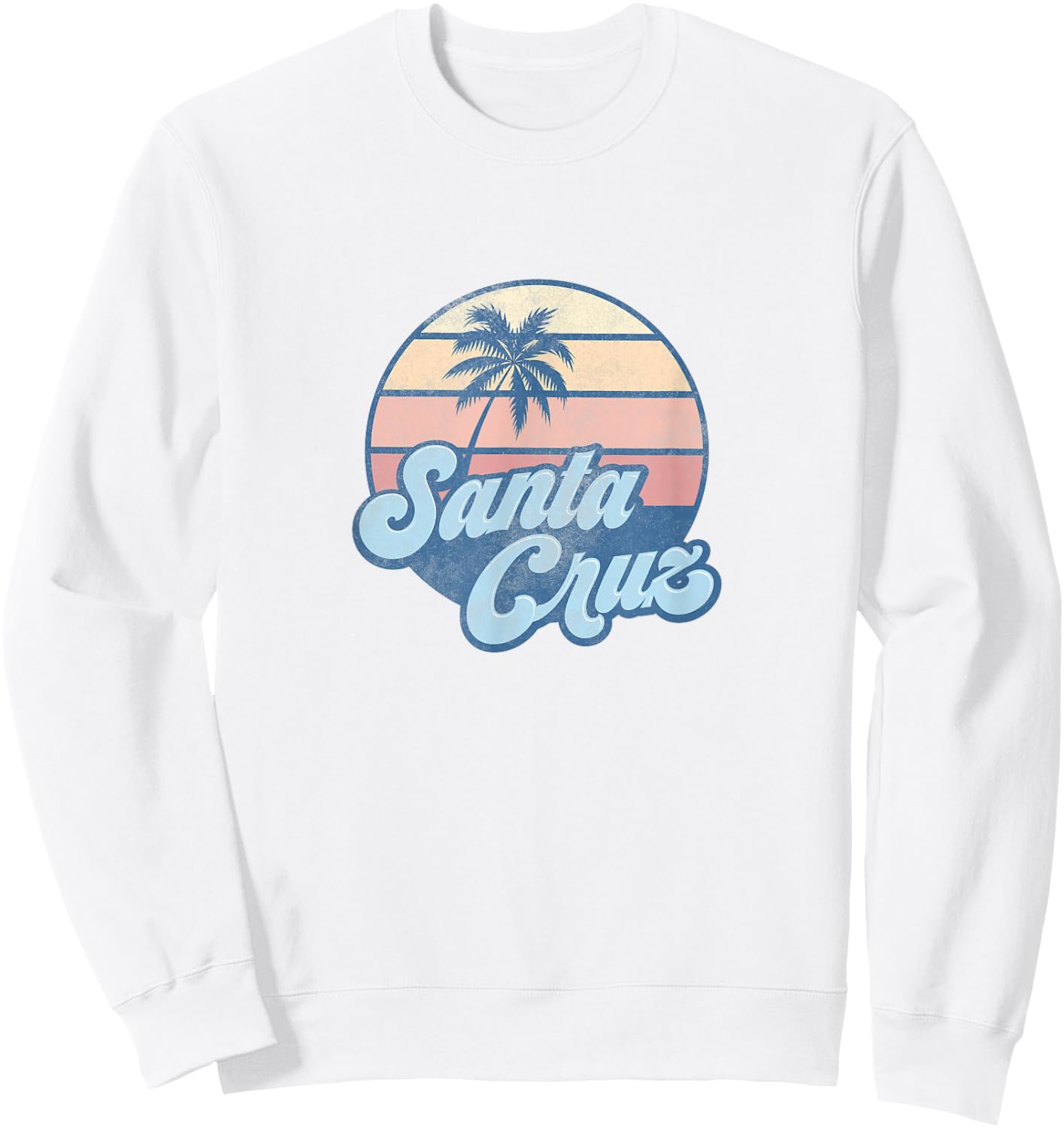 Santa Cruz California CA T Shirt Vintage 70s Surfer Sweatshirt - Sweatshirt | White
