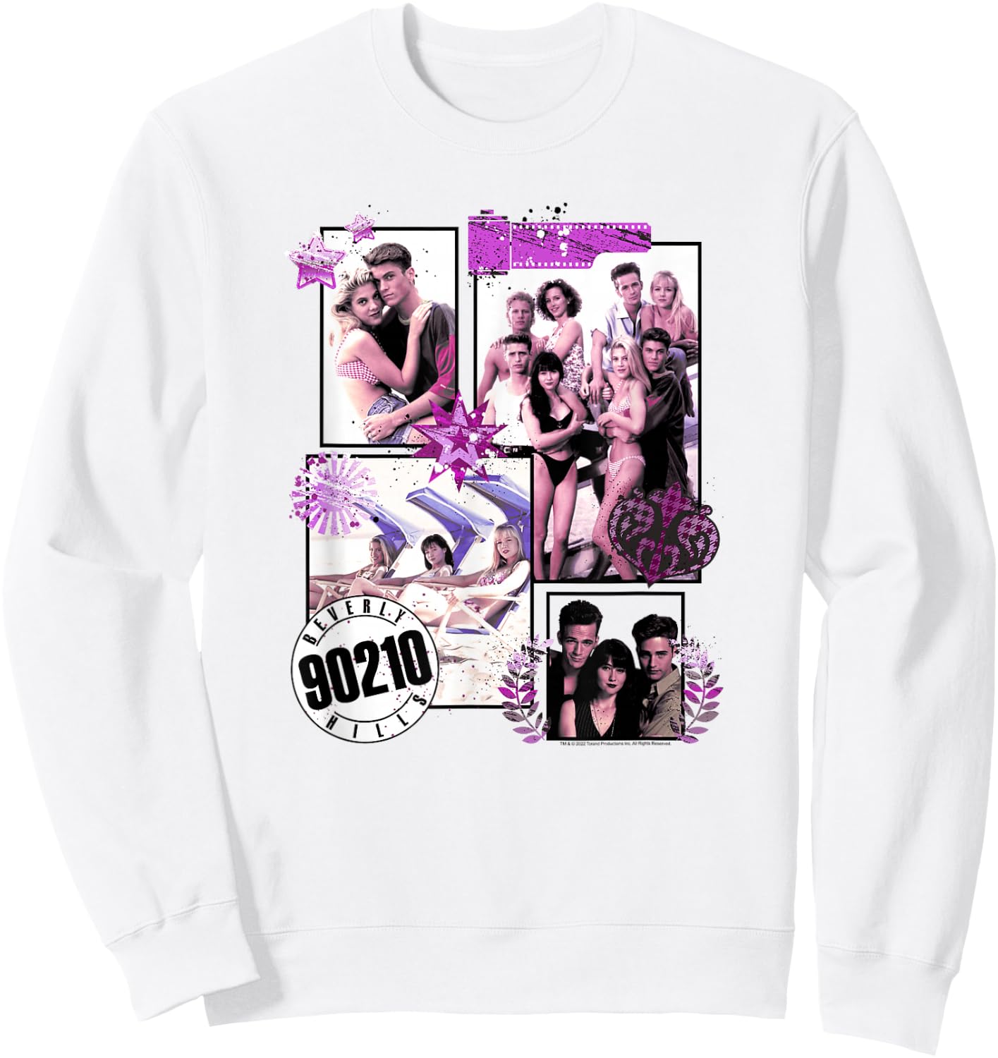 Beverly Hills 90210 Group Panels Poster Sweatshirt - Sweatshirt | White
