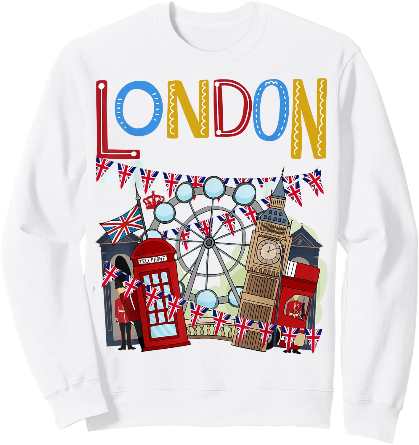London Souvenirs Idea For Kids & British Memorabilia London Sweatshirt - Sweatshirt | White