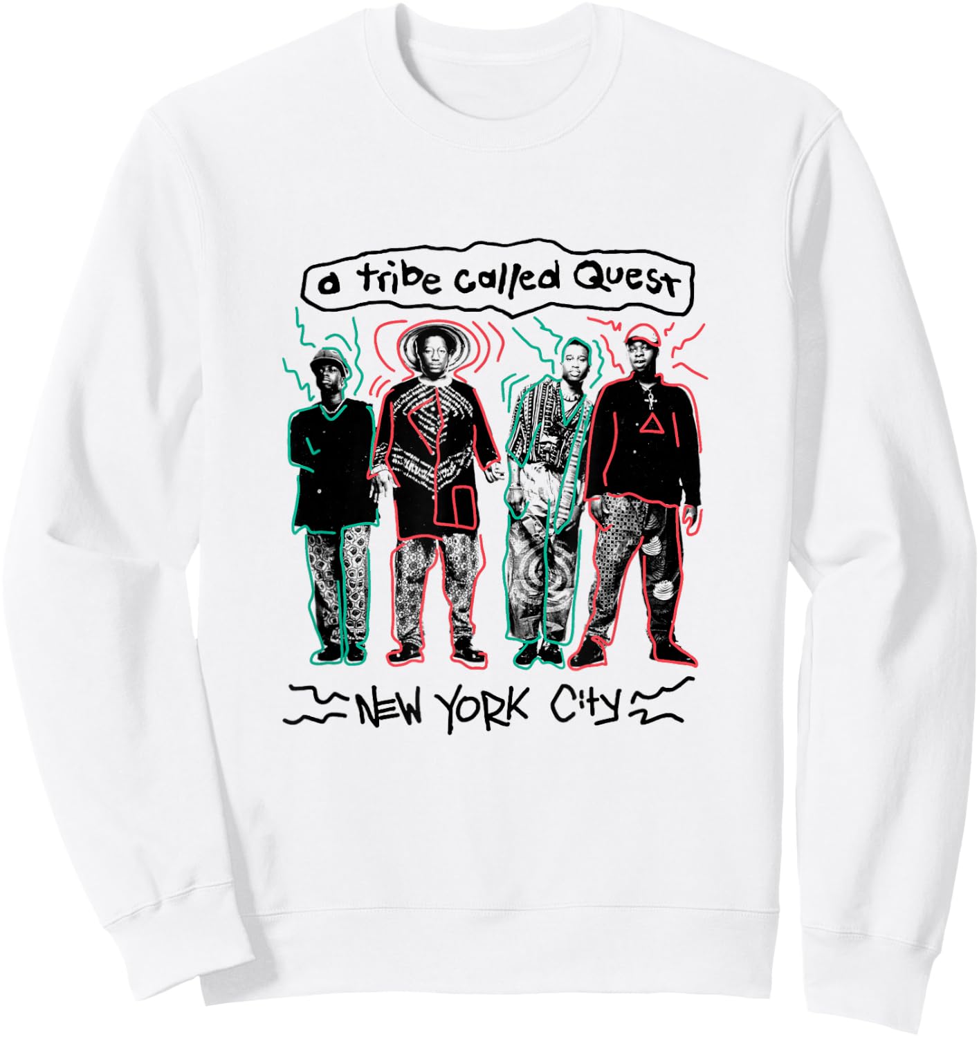A Tribe Called Quest NYC Doodle Sweatshirt - Sweatshirt | White