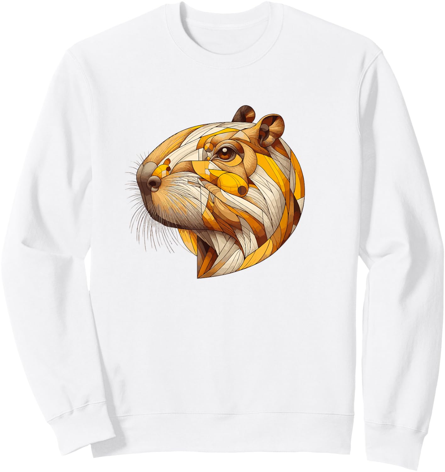 Kawaii Capybara Capybara Artistic Unique Animal Lover , white, S Sweatshirt - Sweatshirt | White