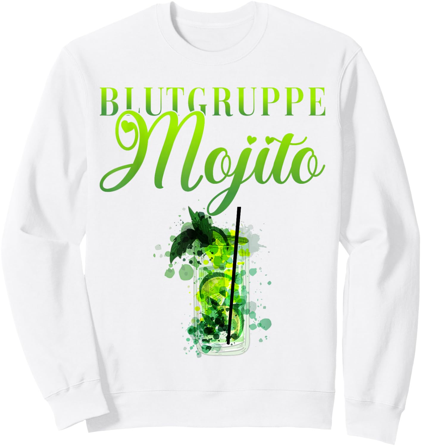 Blutgruppe Mojito Barkeeper Sweatshirt - Sweatshirt | White