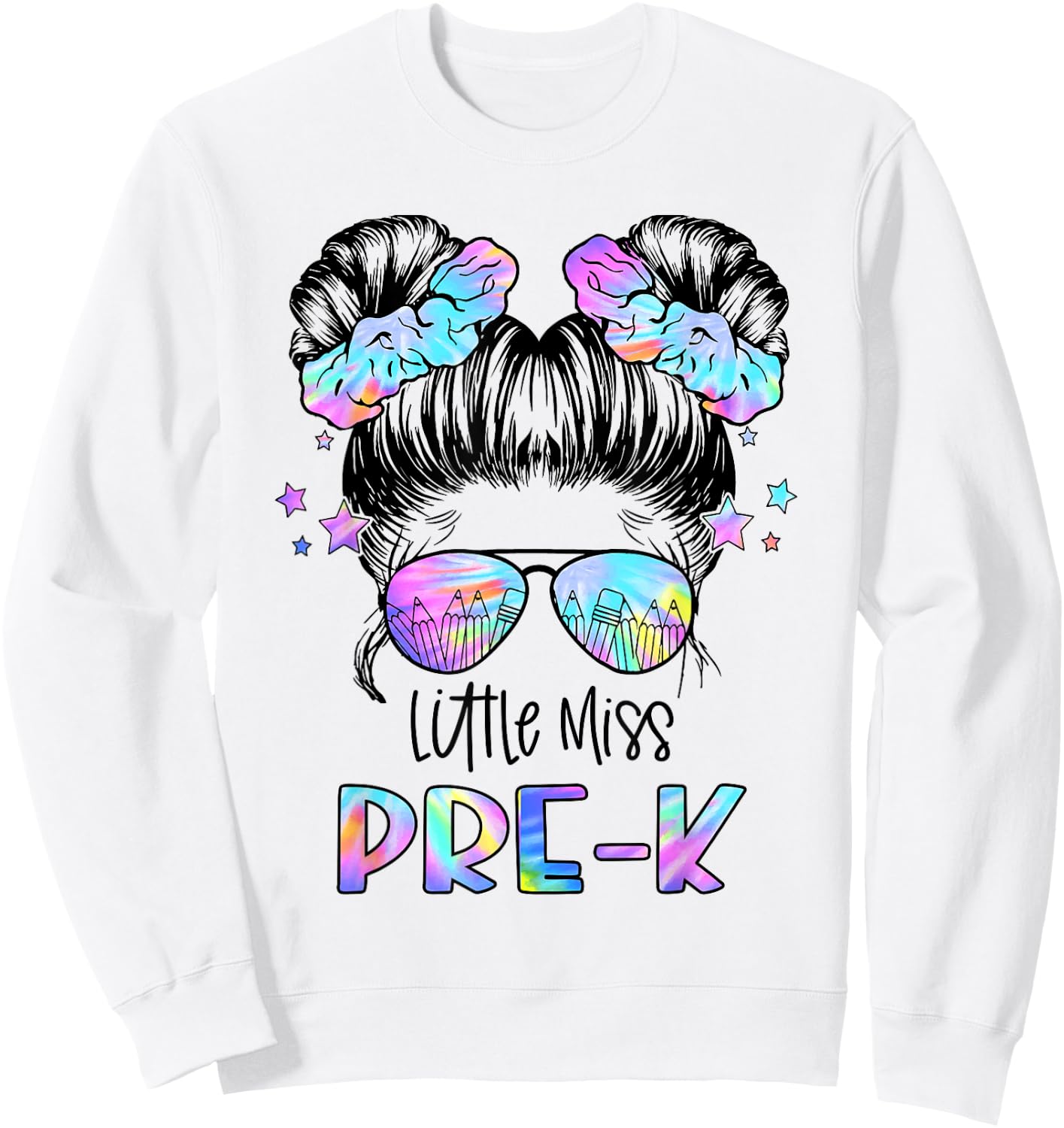 Little Miss PRE-K First Day Of School Preschool Girls Kids Sweatshirt - Sweatshirt | White