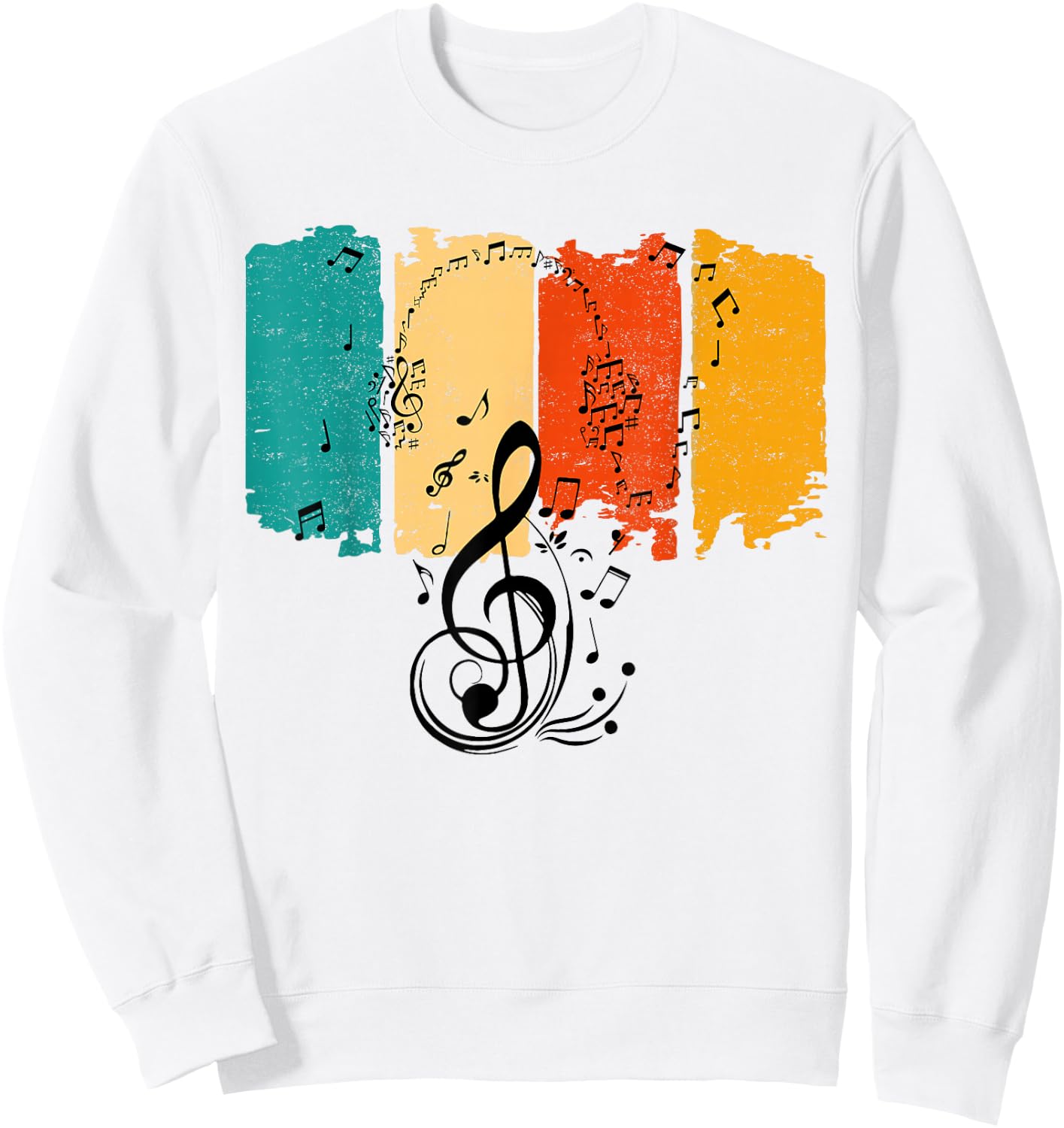 Musical Sheet Music Musicians Clef Sheet Music Sweatshirt - Sweatshirt | White