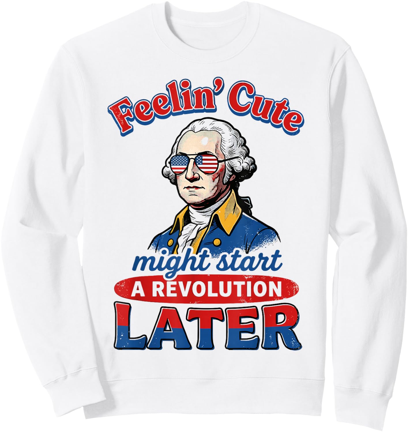 Retro 4th July Sweatshirt - Sweatshirt | White