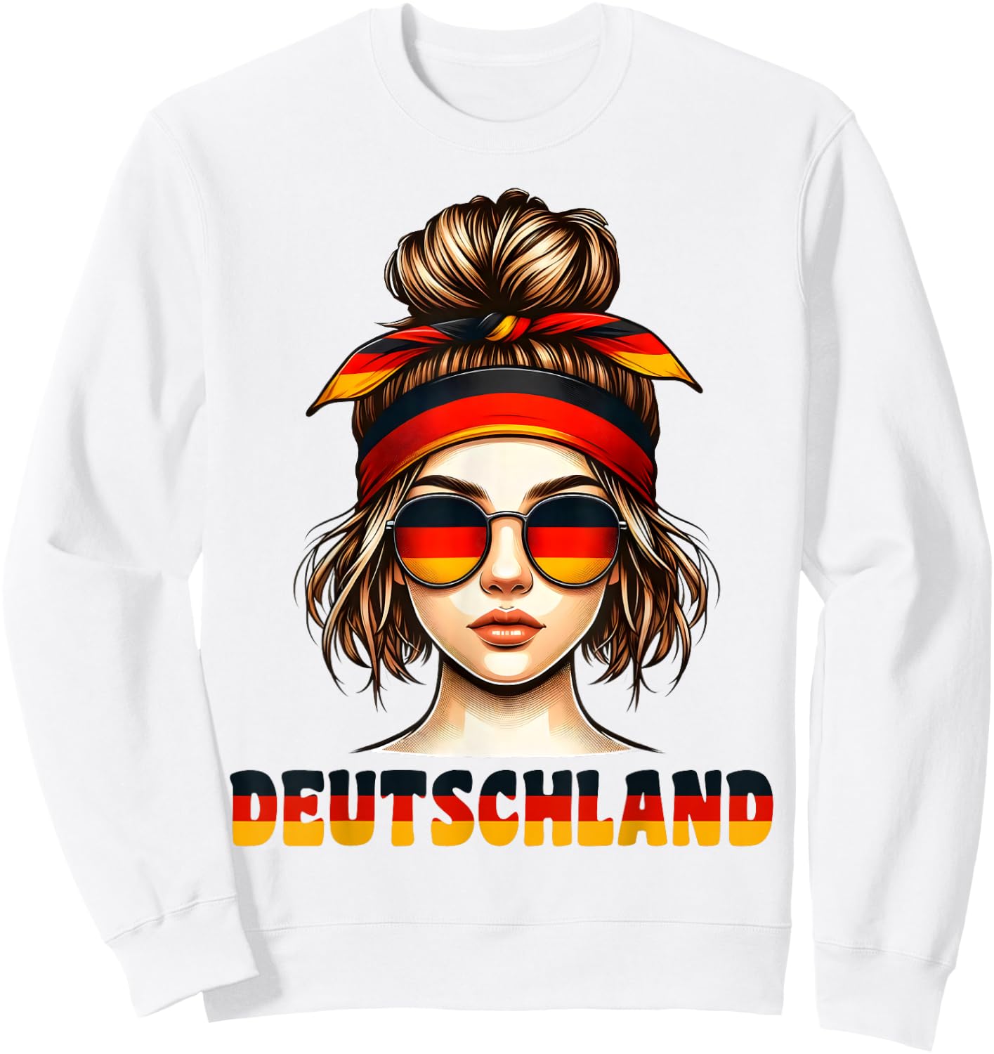 Germany Women's German Girl , White Sweatshirt - Sweatshirt | White