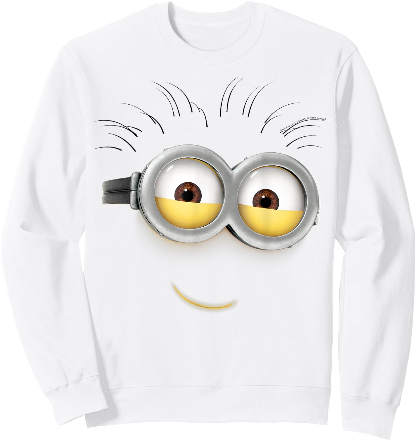 Despicable Me Minions Phil Smile Eyes , Yellow, S Sweatshirt - Sweatshirt | White