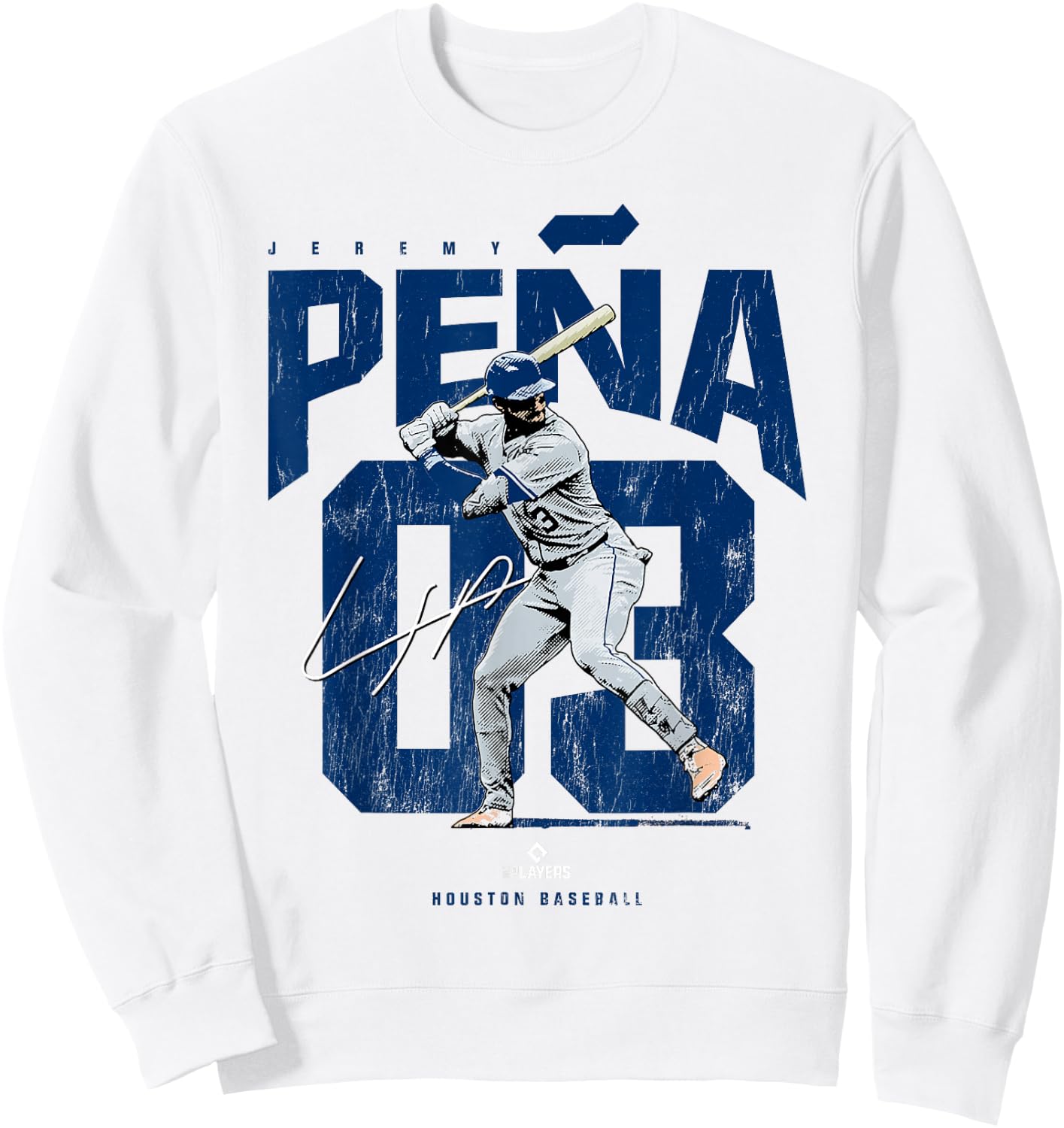 Jeremy Peña | Houston Baseball Players | MLBJPE3901 Sweatshirt - Sweatshirt | White