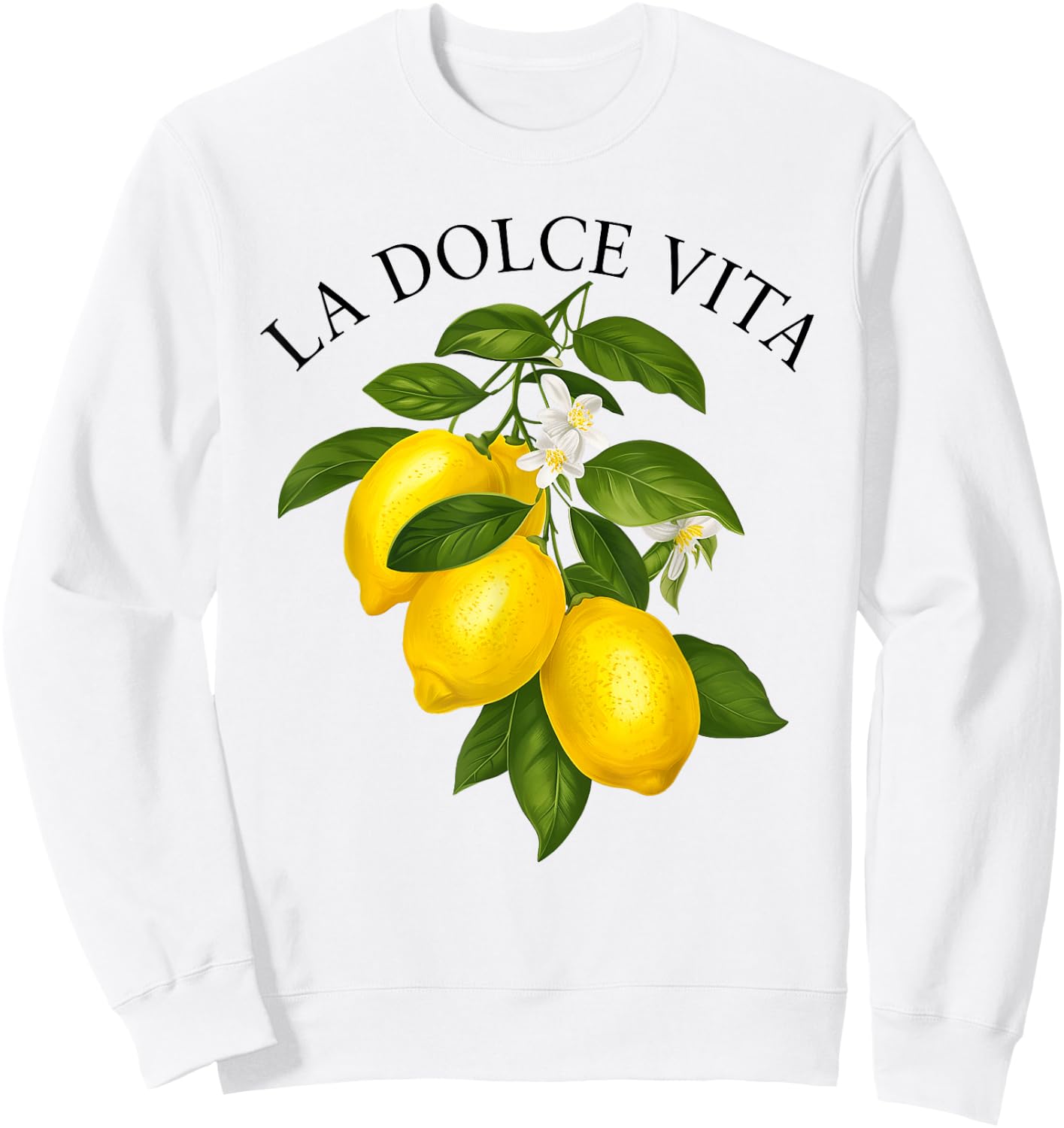 LA DOLCE VITA X Limone Lemons Lemon Limoncello Spritz , White Sweatshirt - Sweatshirt | White