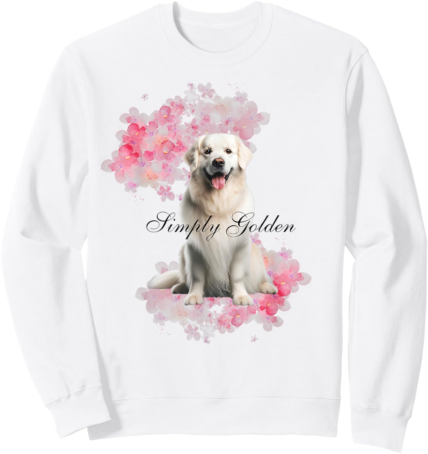 White English Cream Golden Retriever Kids Simply Golden Sweatshirt - Sweatshirt | White