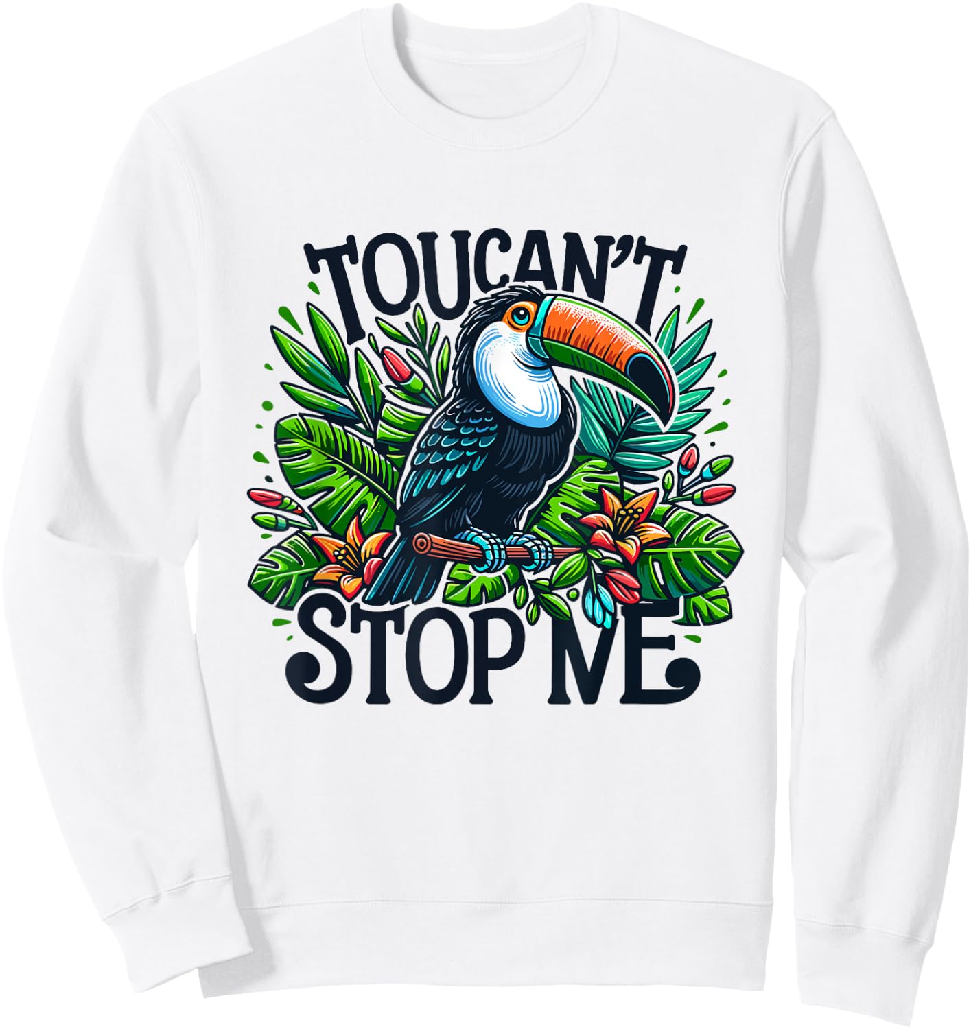 Toucan't Stop Me Jungle Bird , grey, S Sweatshirt - Sweatshirt | White