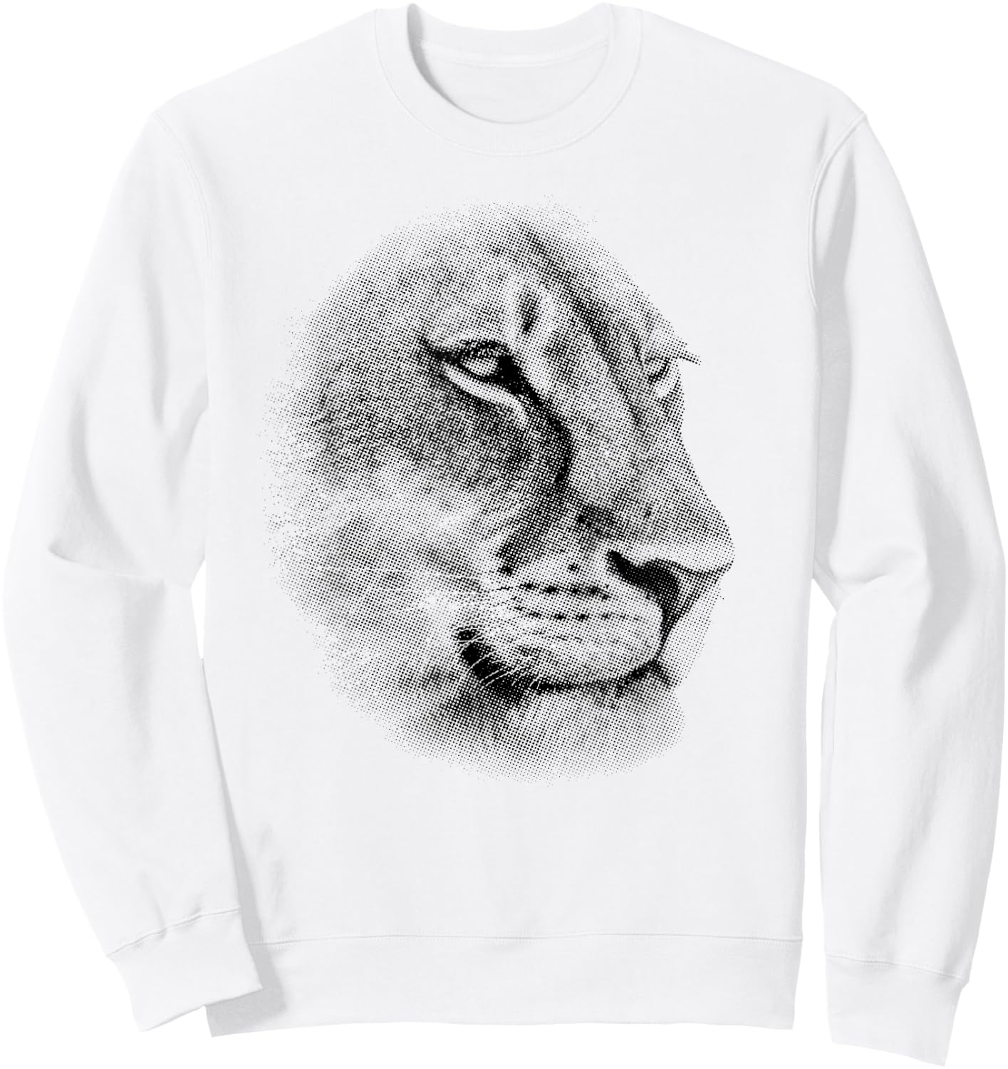 Lioness Face Close-up Perfect Artwork for Lion Fans Sweatshirt - Sweatshirt | White