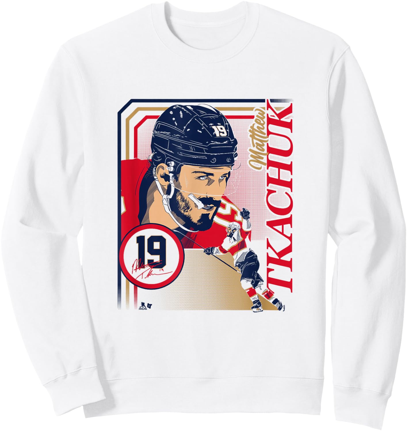 Matthew Tkachuk: Collage Frame - Florida Hockey Sweatshirt - Sweatshirt | White