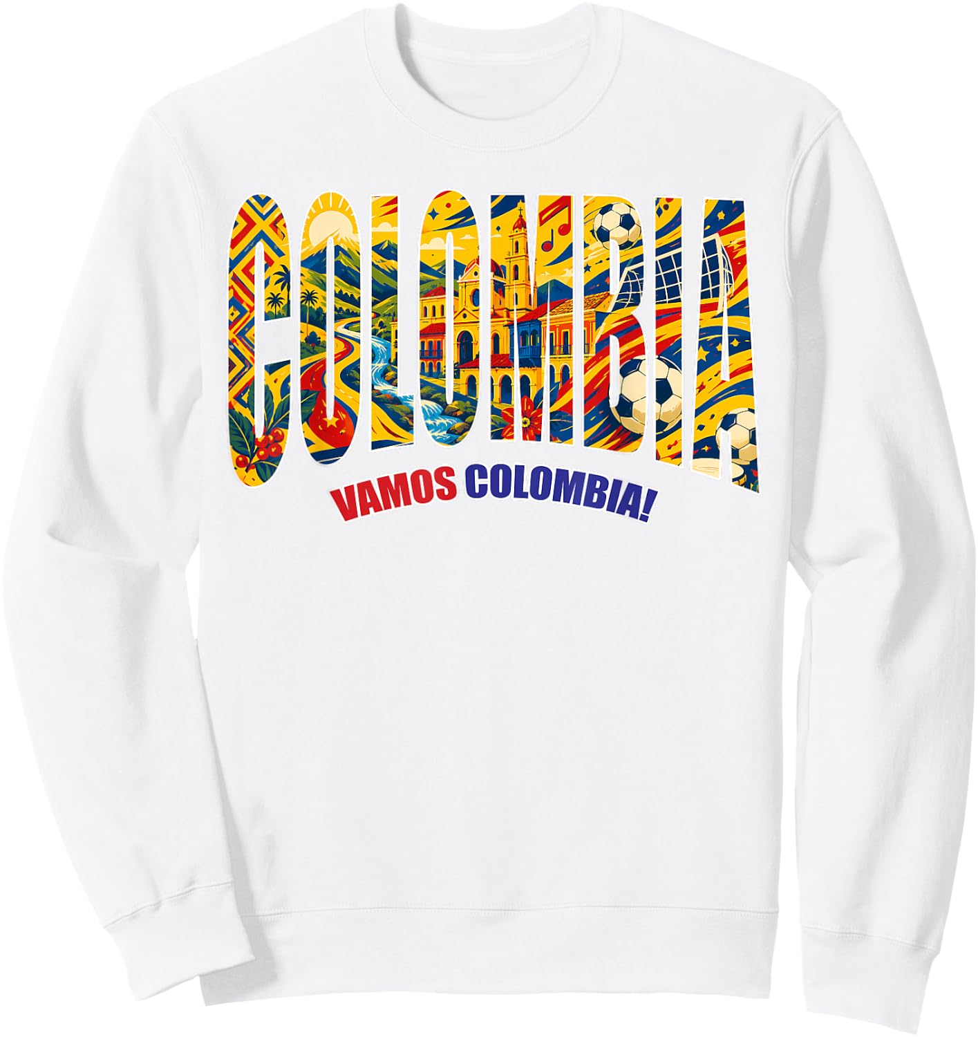 Colombia Country Colombian Flag Women Kids Sweatshirt - Sweatshirt | White