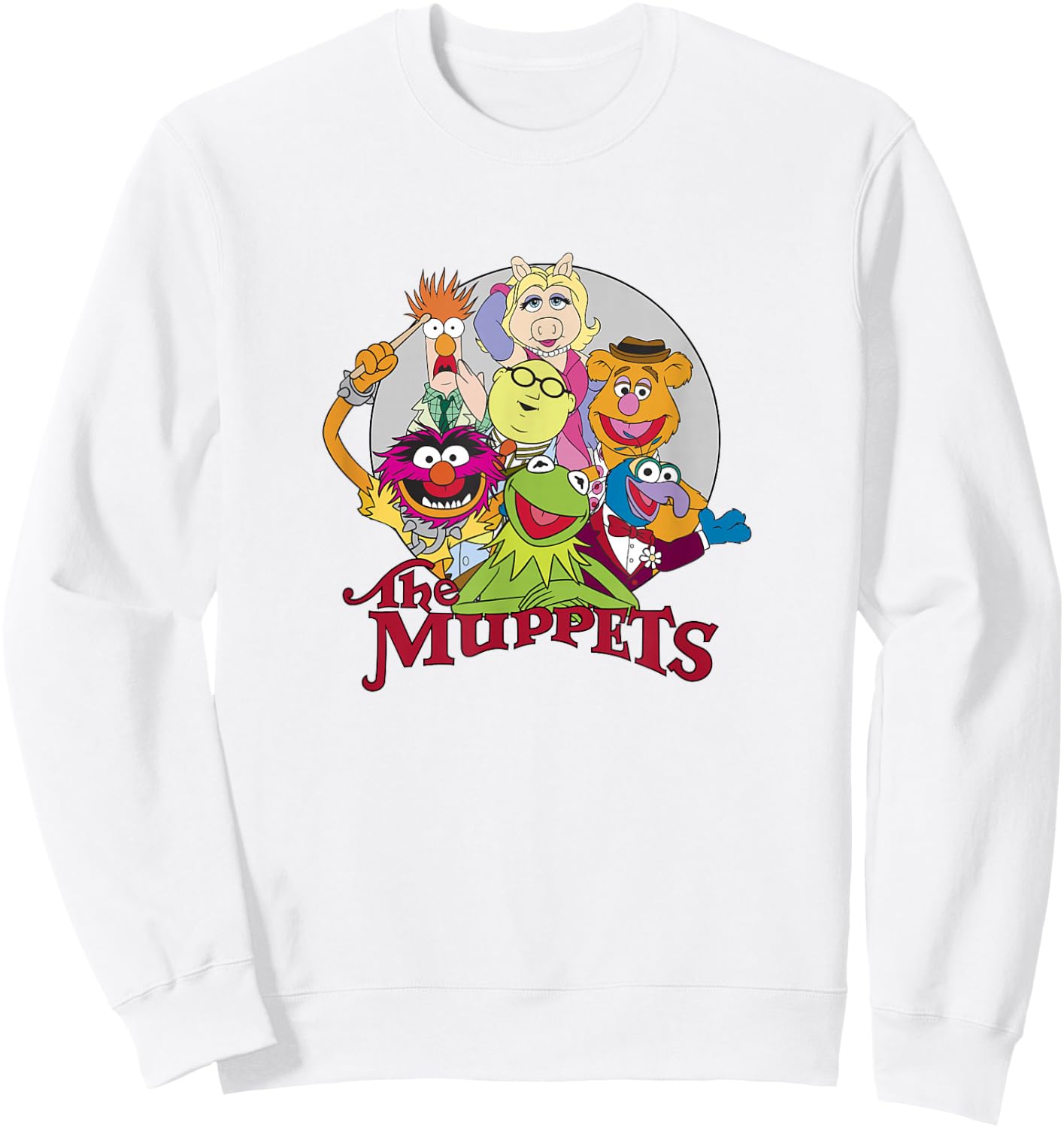 Disney The Muppets Classic Characters Circle Group Shot Logo Sweatshirt - Sweatshirt | White