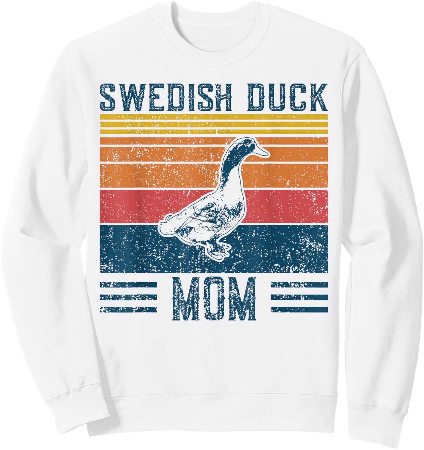 Best Duck Mom Women - Vintage Swedish Duck Sweatshirt - Sweatshirt | White