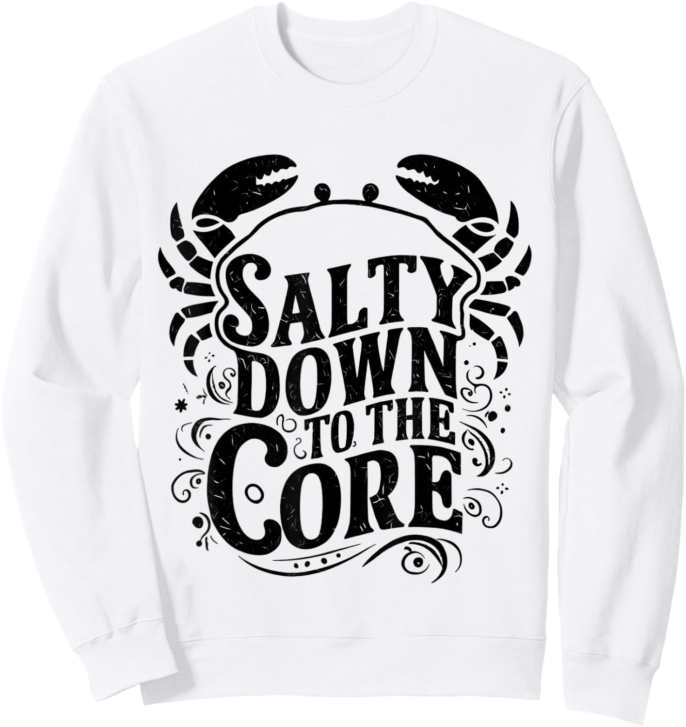 Salty Down To The Core Crab Sweatshirt - Sweatshirt | White