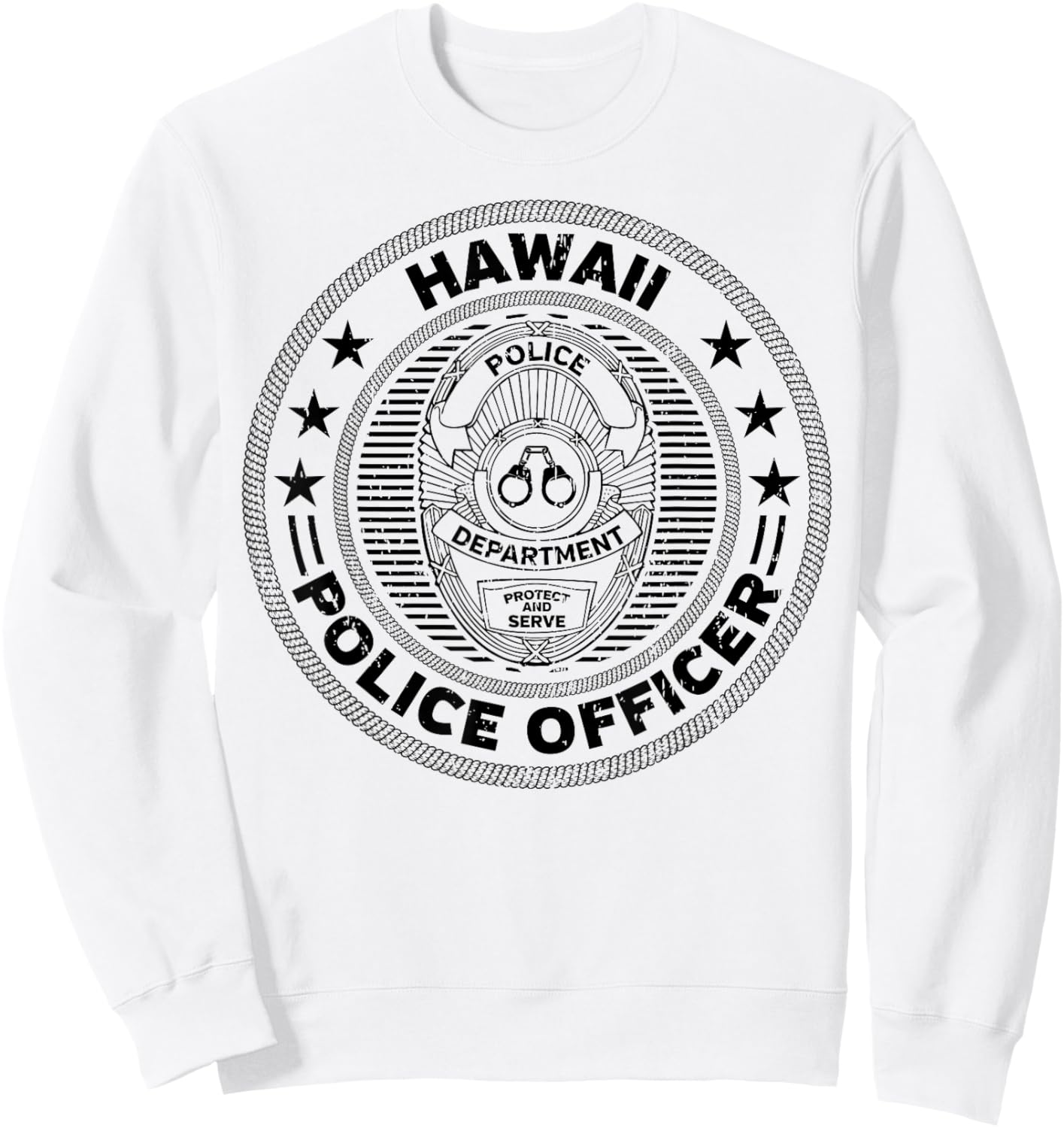 Hawaii Police Officer Shirt Sweatshirt - Sweatshirt | White