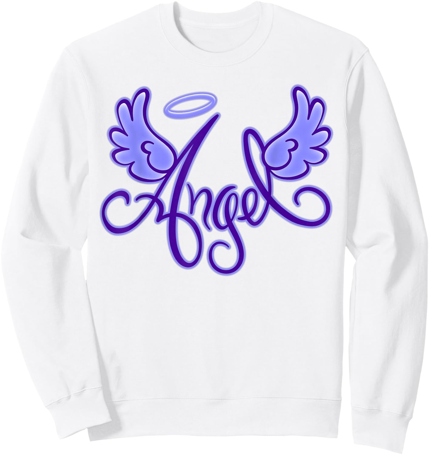 Retro 90s 00s Throwback Angel Wings Y2K Aesthetic Sweatshirt - Sweatshirt | White