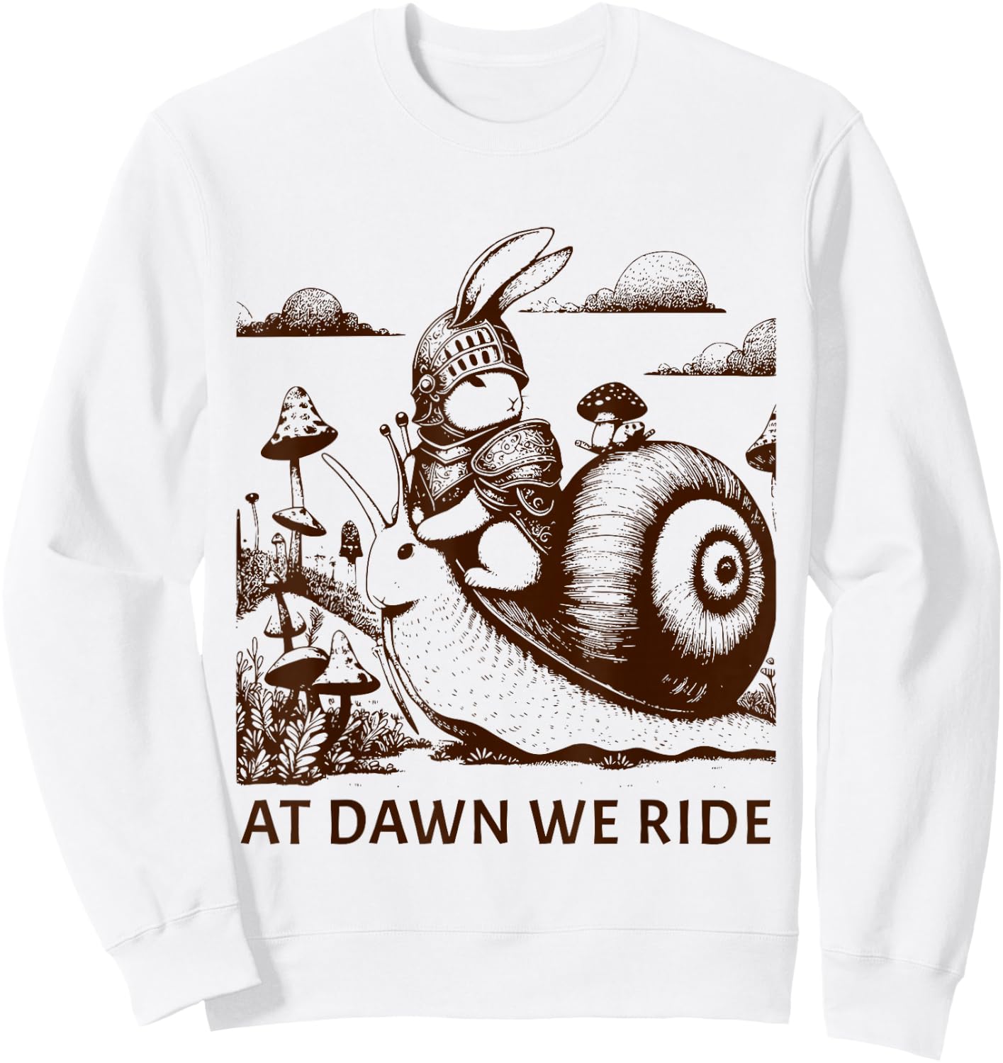 Medieval Bunny Rabbit Castlecore Sweatshirt - Sweatshirt | White