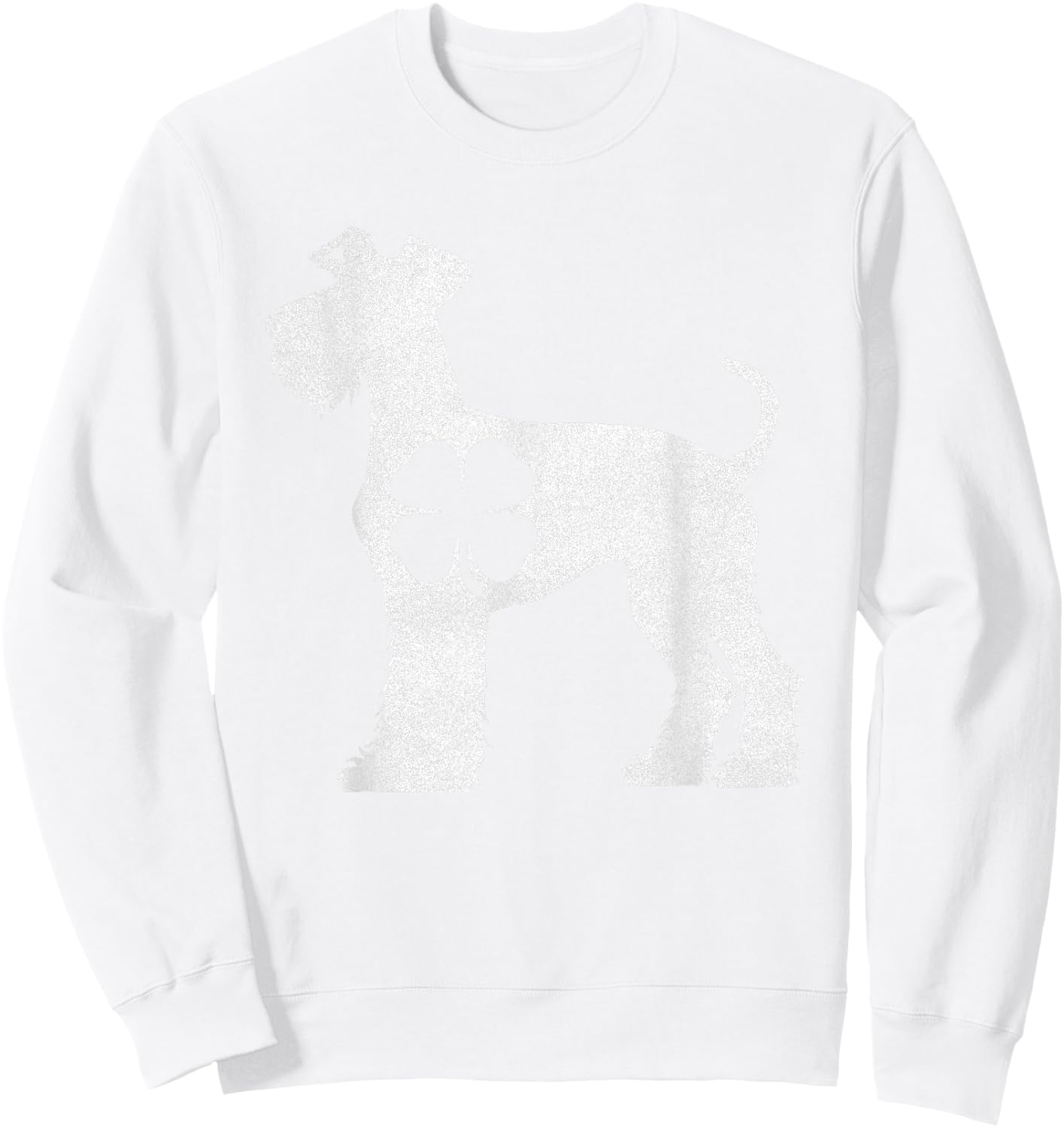 Airedale Terrier Dog - Shamrock St Patricks Day Saint Paddys Women Kids Sweatshirt - Sweatshirt | White