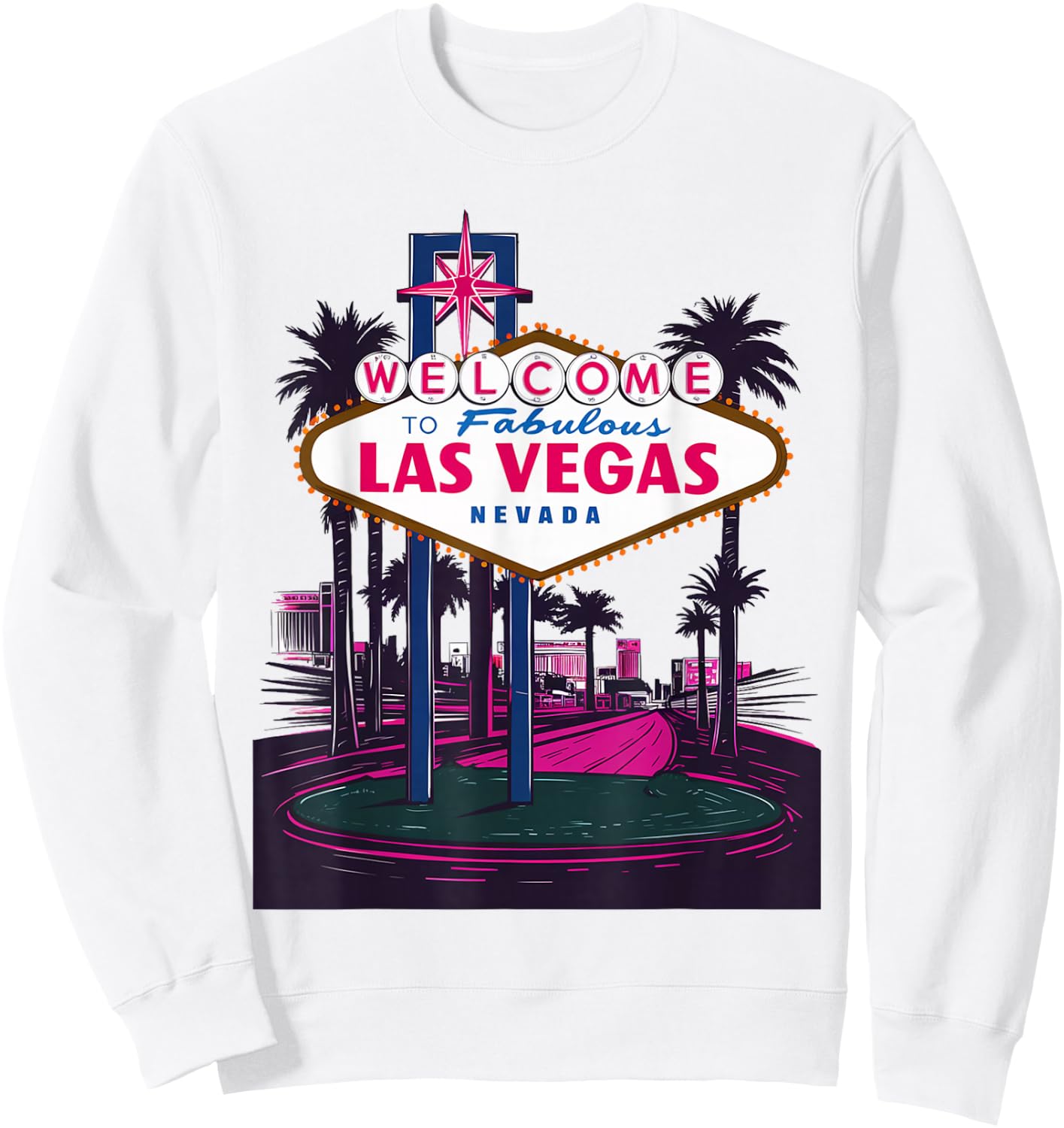 I Love Las Vegas Nevada City Vegas Souvenir Gifts Las , White Sweatshirt - Sweatshirt | White