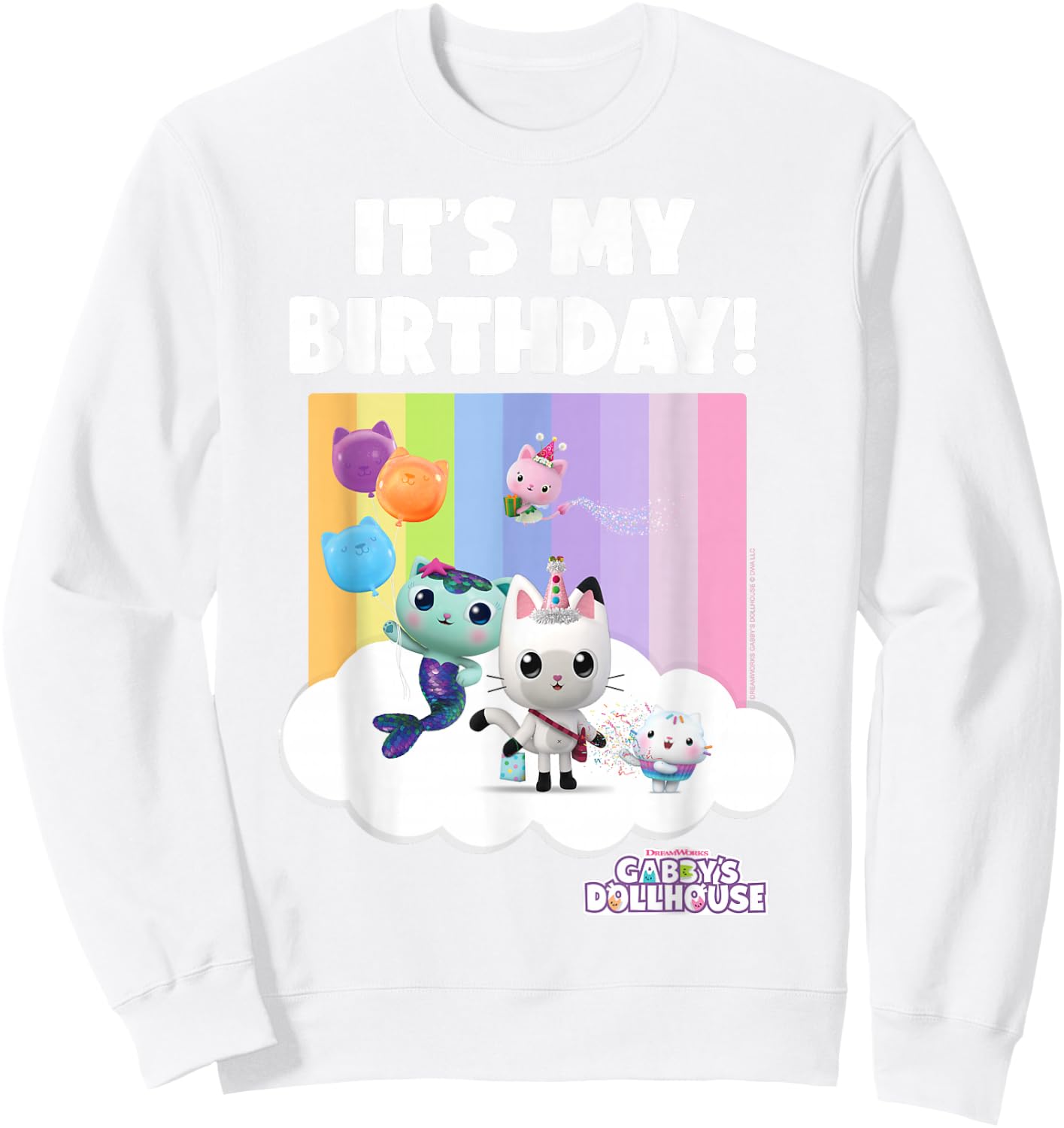 DreamWorks Gabby’s Dollhouse Birthday Sweatshirt - Sweatshirt | White