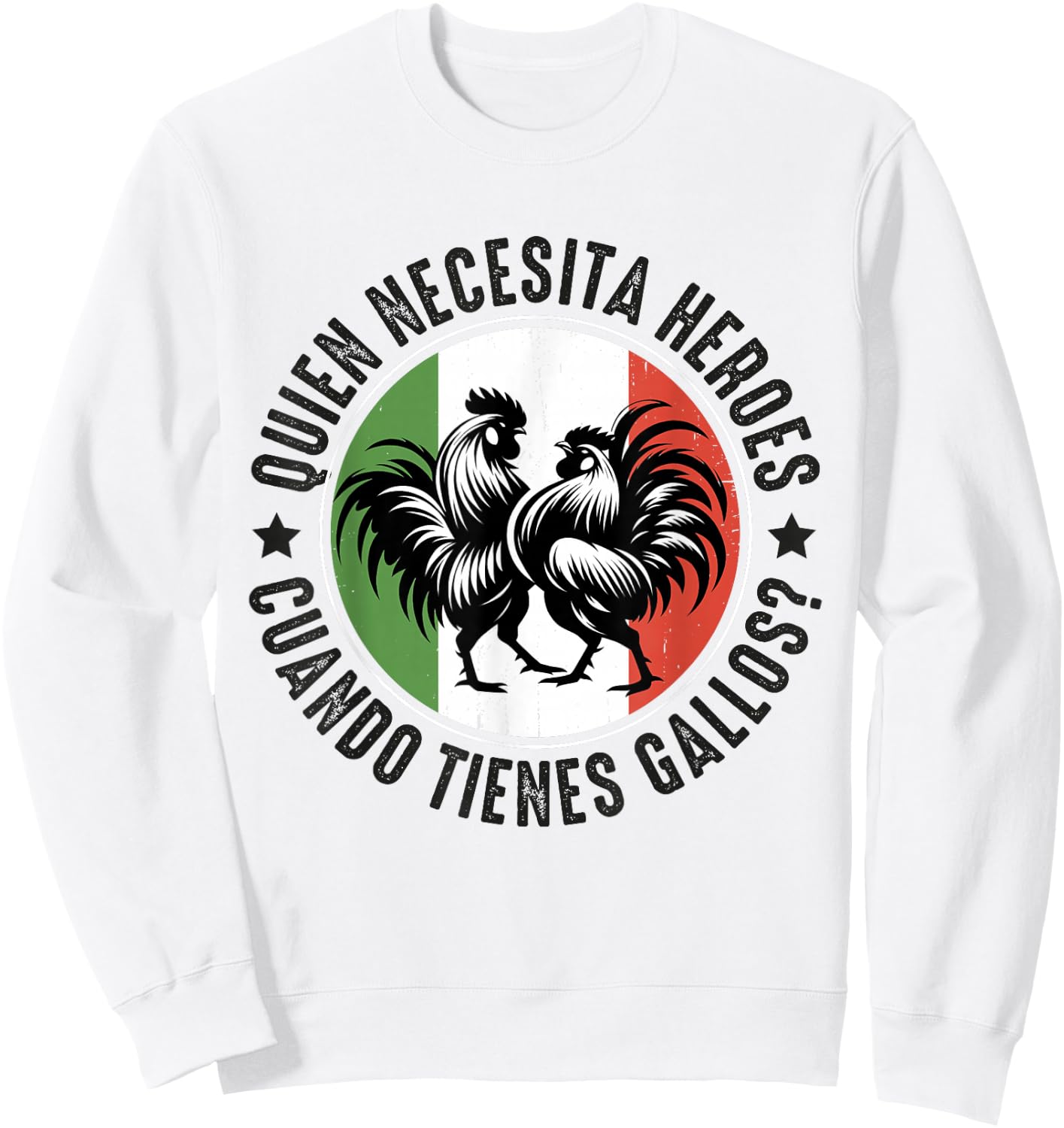 Gallero Mexicano Peleas Gallos Mexican Rooster Sweatshirt - Sweatshirt | White