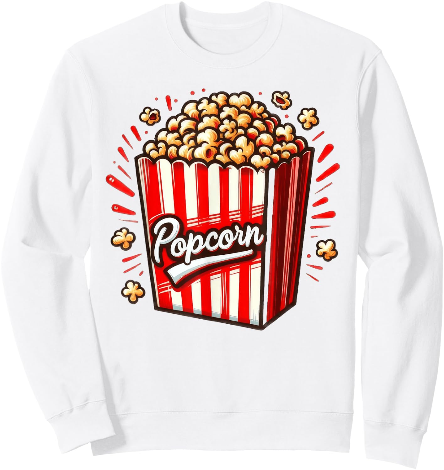 Popcorn Haarreif , White Sweatshirt - Sweatshirt | White