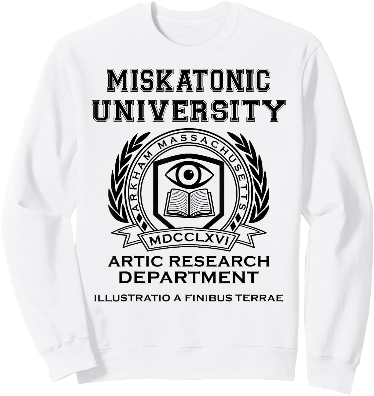 Miskatonic University Artic Research Department , white, S Sweatshirt - Sweatshirt | White