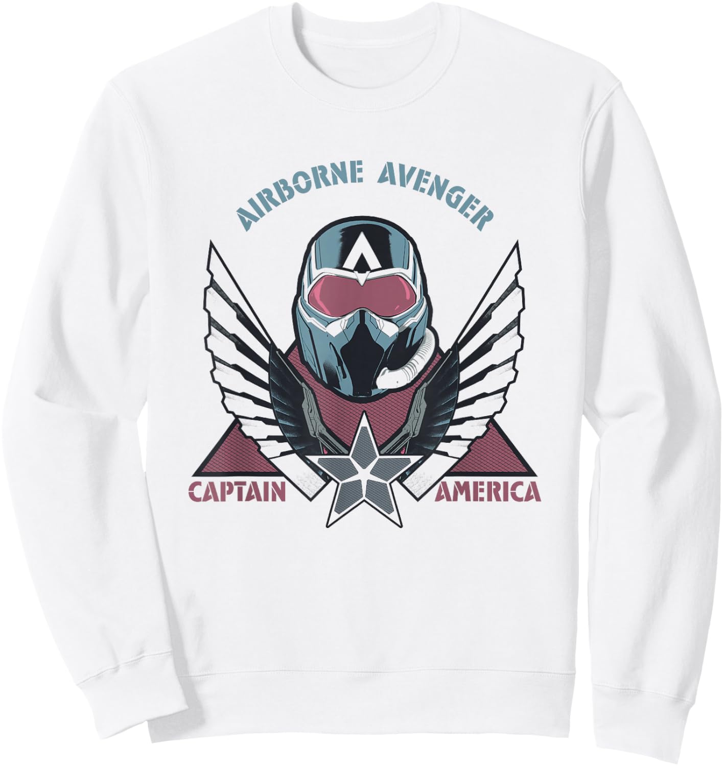 Marvel Captain America: Brave New World Airborne Avenger Cap Sweatshirt - Sweatshirt | White