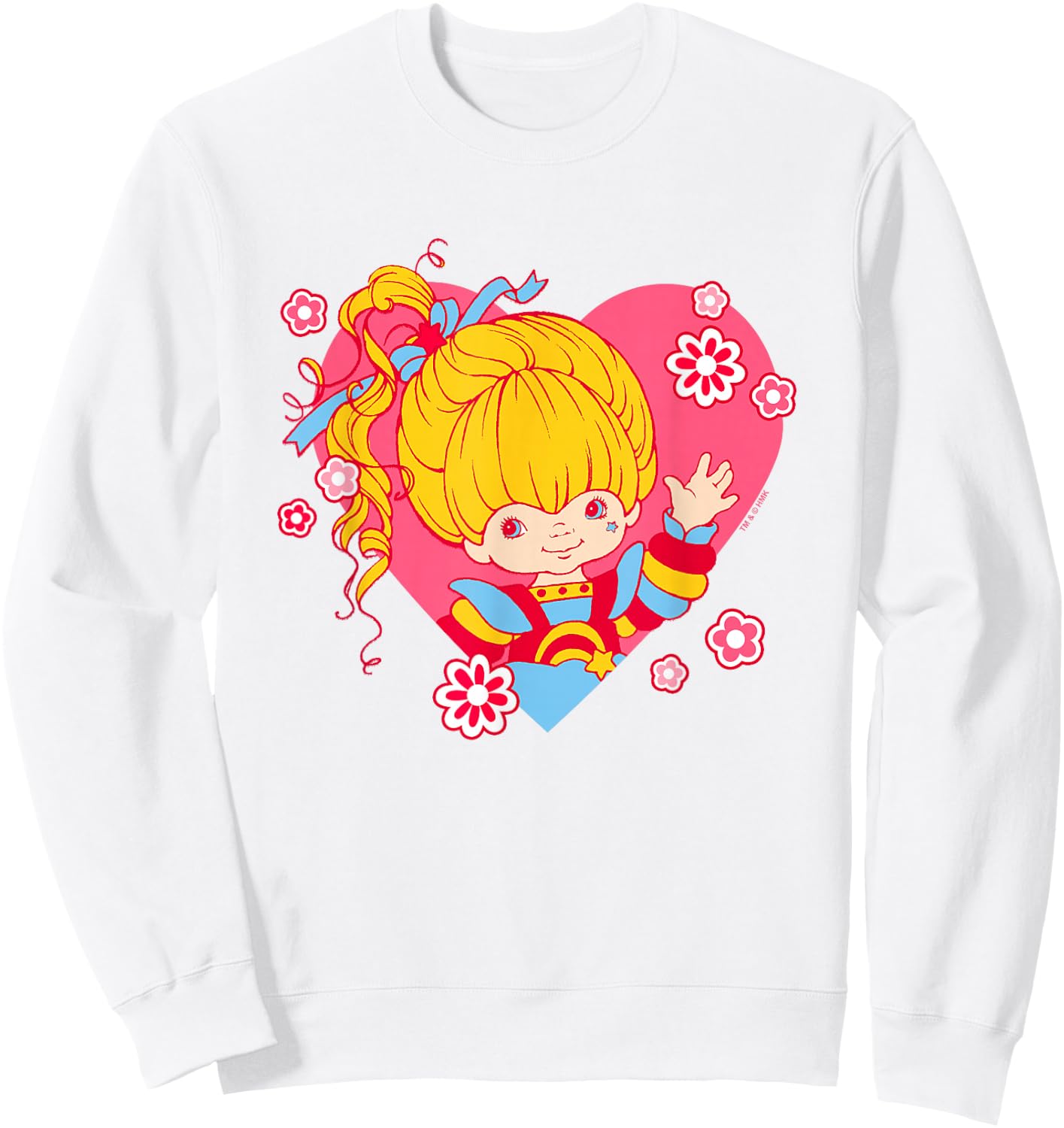 Rainbow Brite Valentine's Day Hearts & Rainbow Sweatshirt - Sweatshirt | White