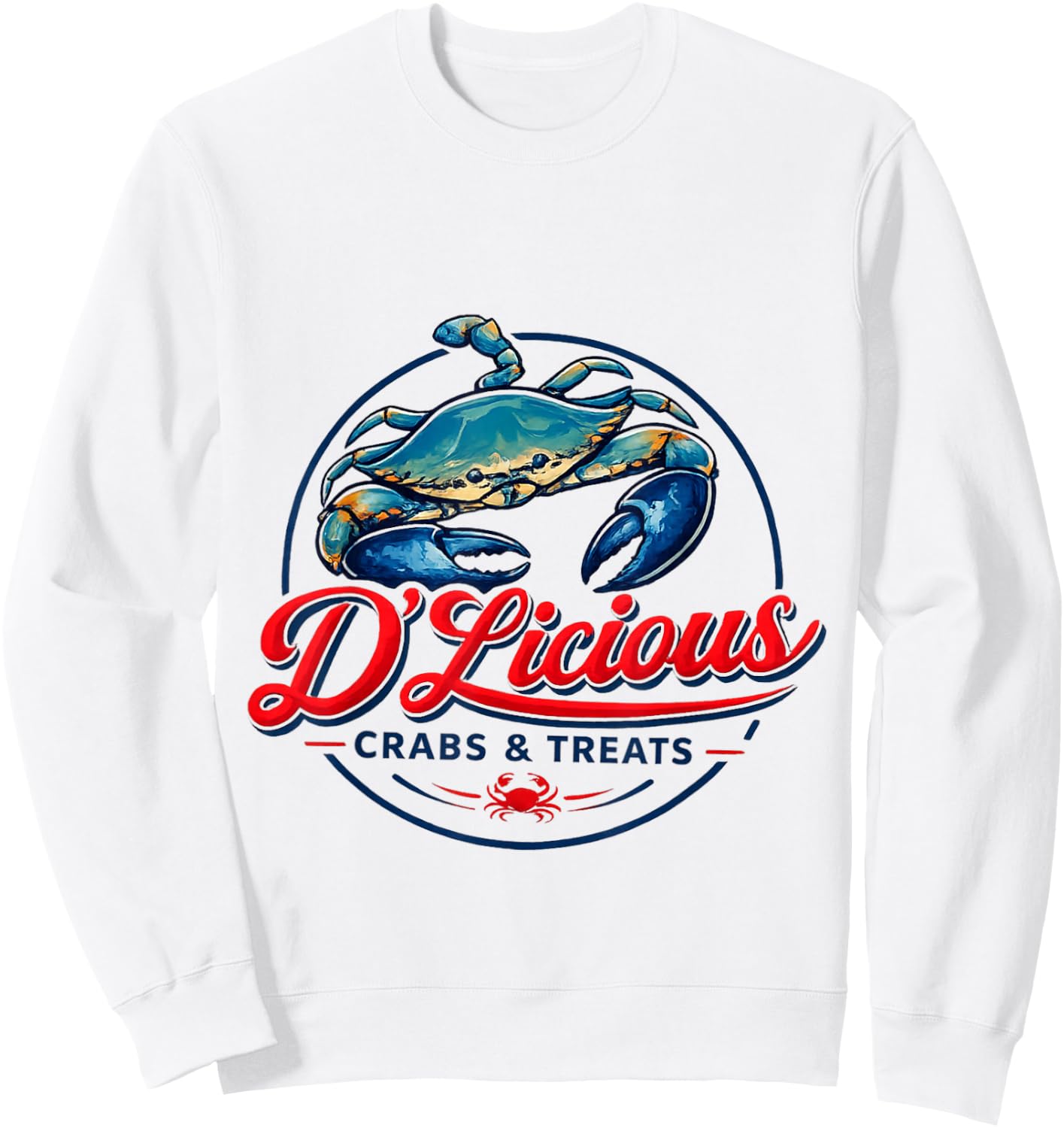 D’Liciouc Crabs & Treats Sweatshirt - Sweatshirt | White