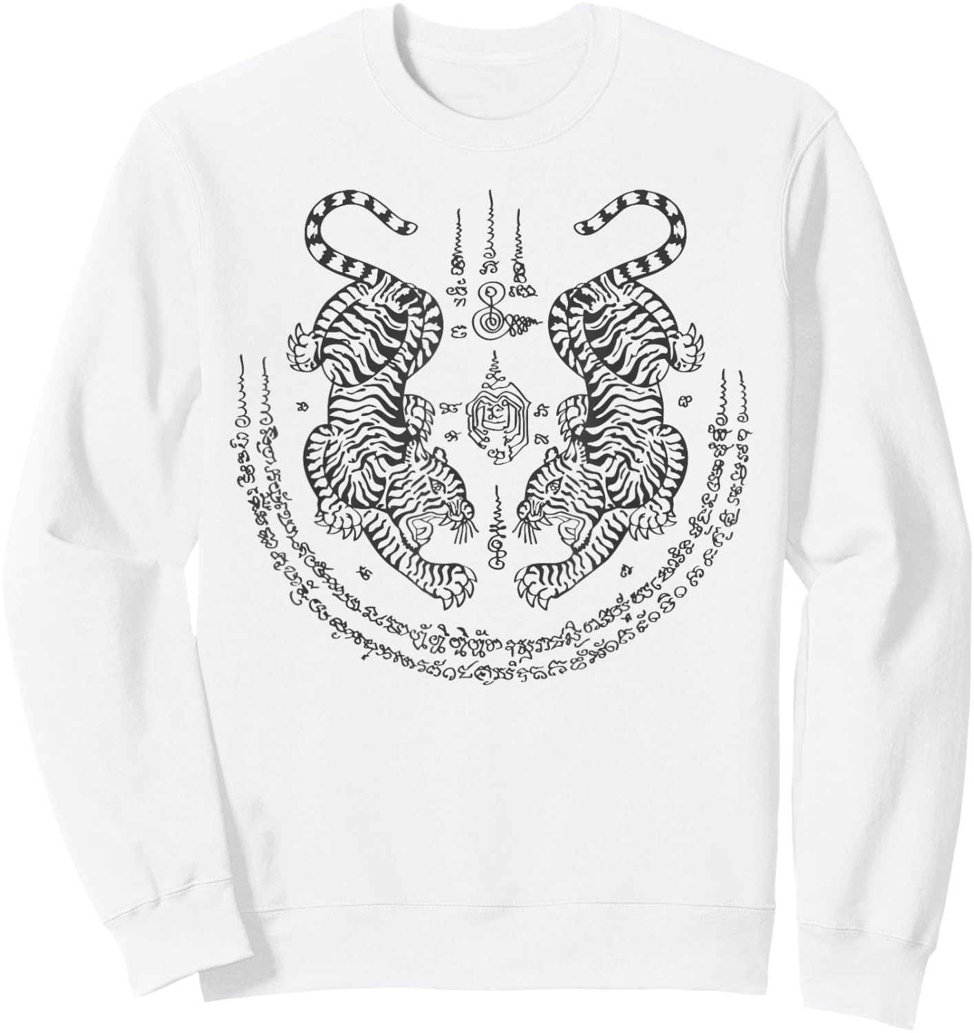 Twin Tiger Muay Thai Shorts Thailand Martial Arts Boxing , White, s Sweatshirt - Sweatshirt | White