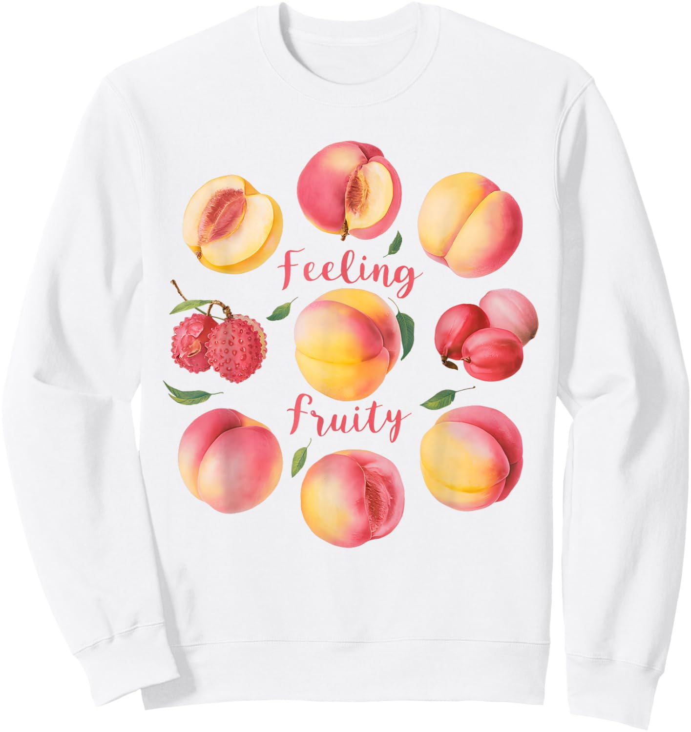 LGBTQ+ Feeling Fruity Peach Sapphic Subtle Pride Lesbian Sweatshirt - Sweatshirt | White