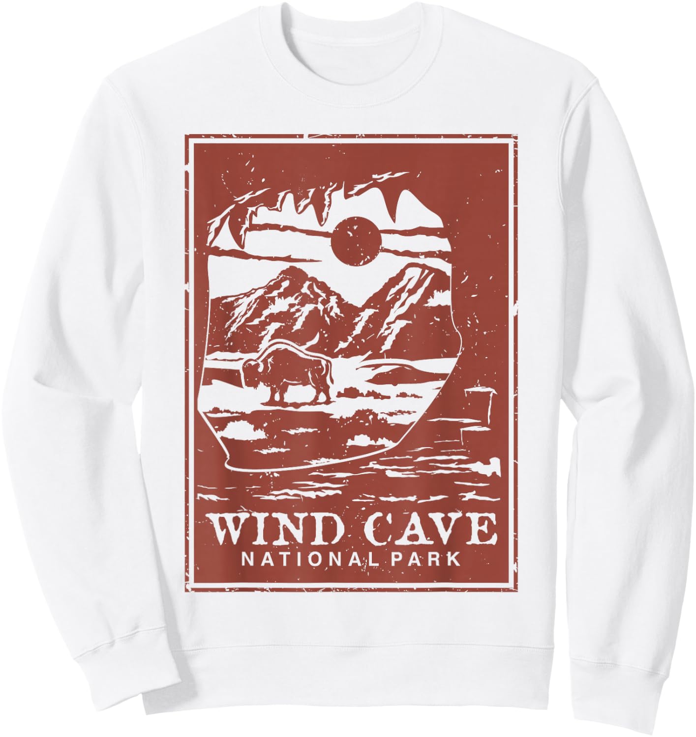 Wind Cave National Park Sweatshirt - Sweatshirt | White
