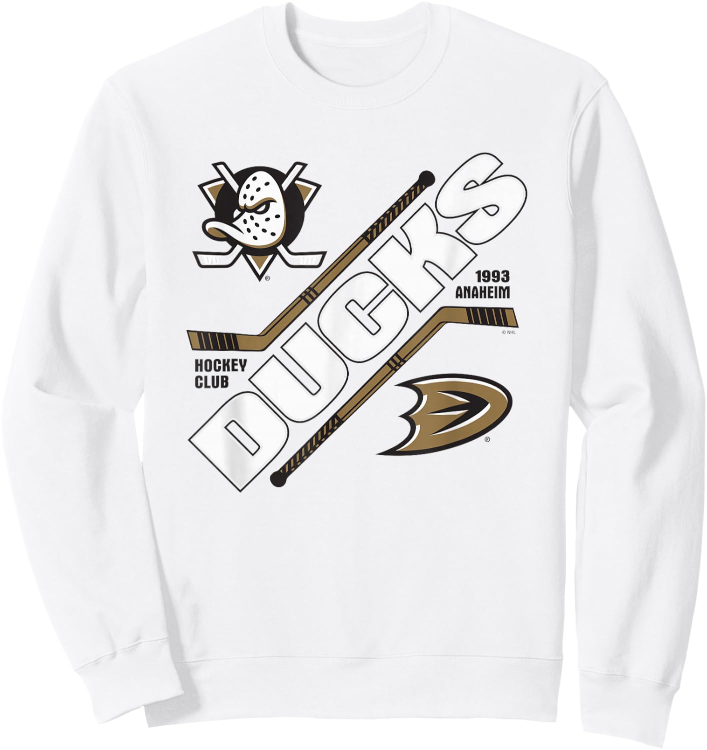 Anaheim Ducks Force Orange Officially Licensed Sweatshirt - Sweatshirt | White