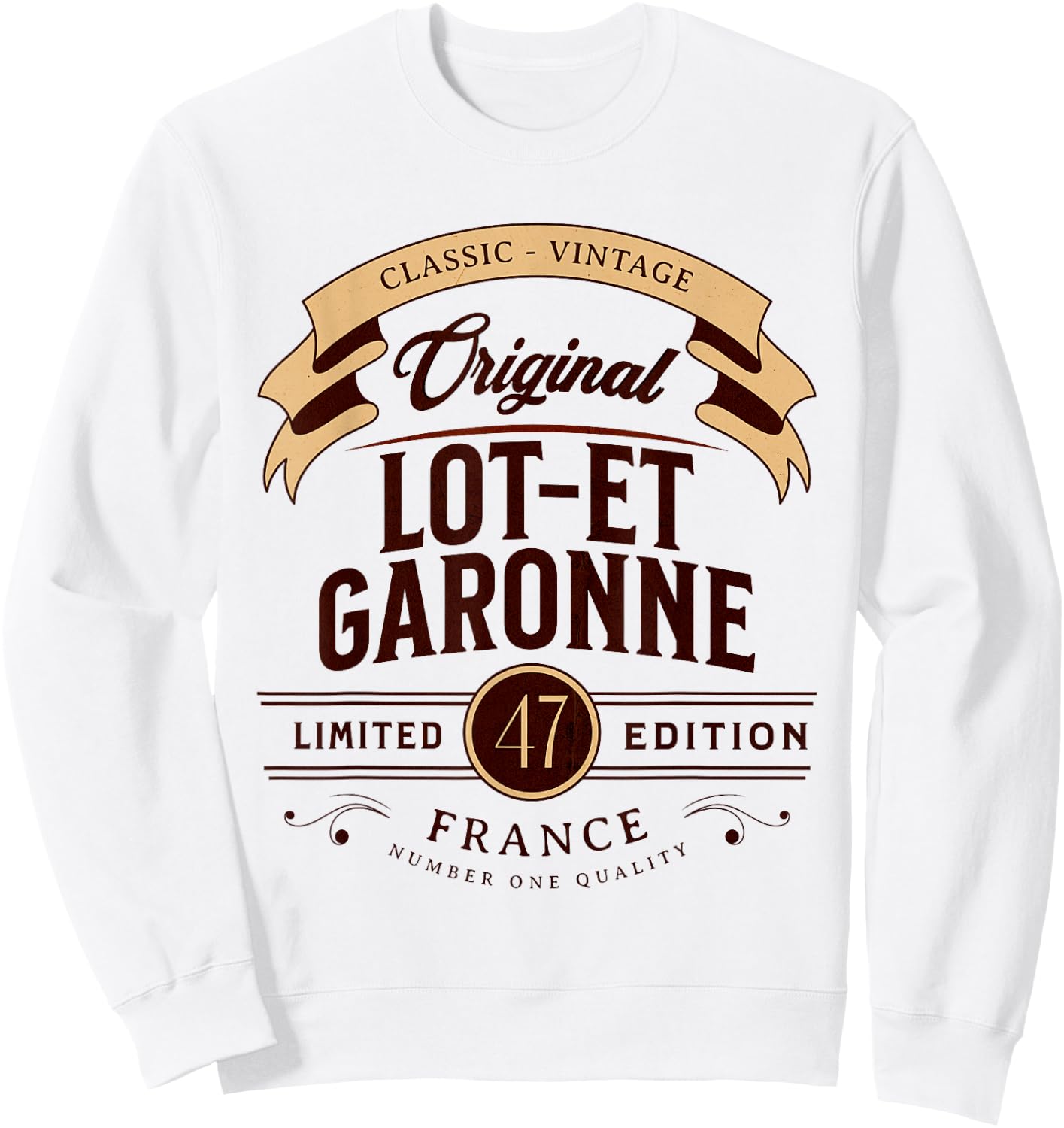Vintage Lot-et-Garonne France , grey, S Sweatshirt - Sweatshirt | White
