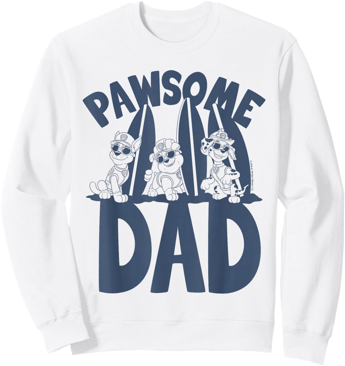 Paw Patrol Father's Day Pawsome Dad Sweatshirt - Sweatshirt | White