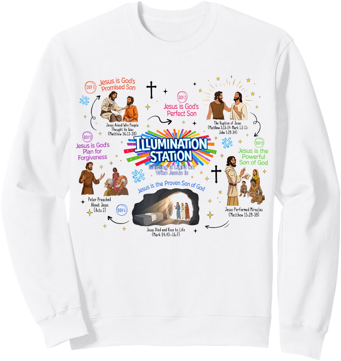 Illumination Station Christian Vbs 2026 Church Summer Camp Sweatshirt - Sweatshirt | White