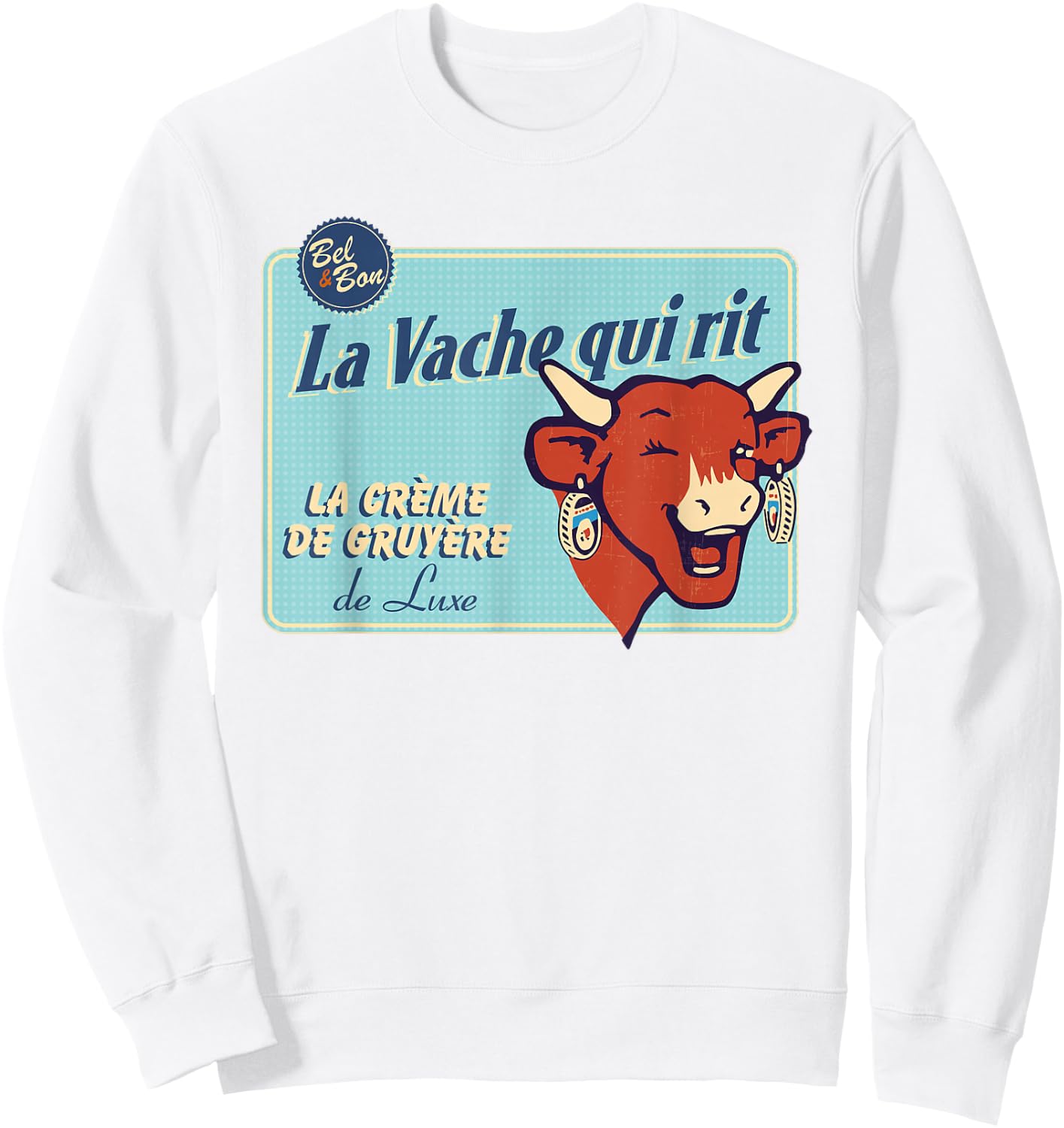 The Laughing Cow Luxury Cream Of Gruyere Sweatshirt - Sweatshirt | White